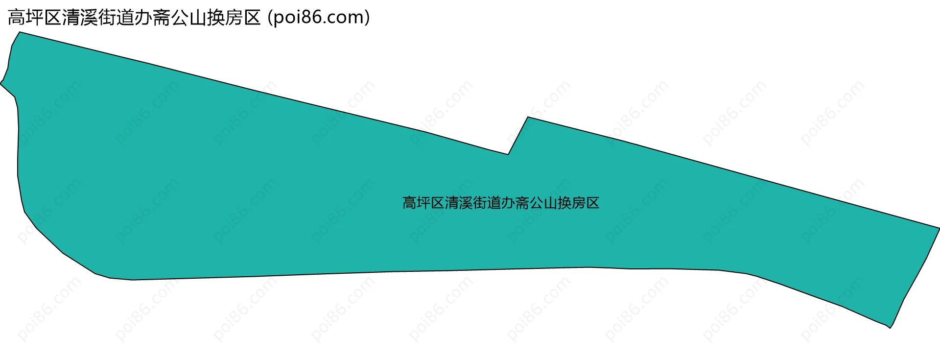 高坪区清溪街道办斋公山换房区边界地图