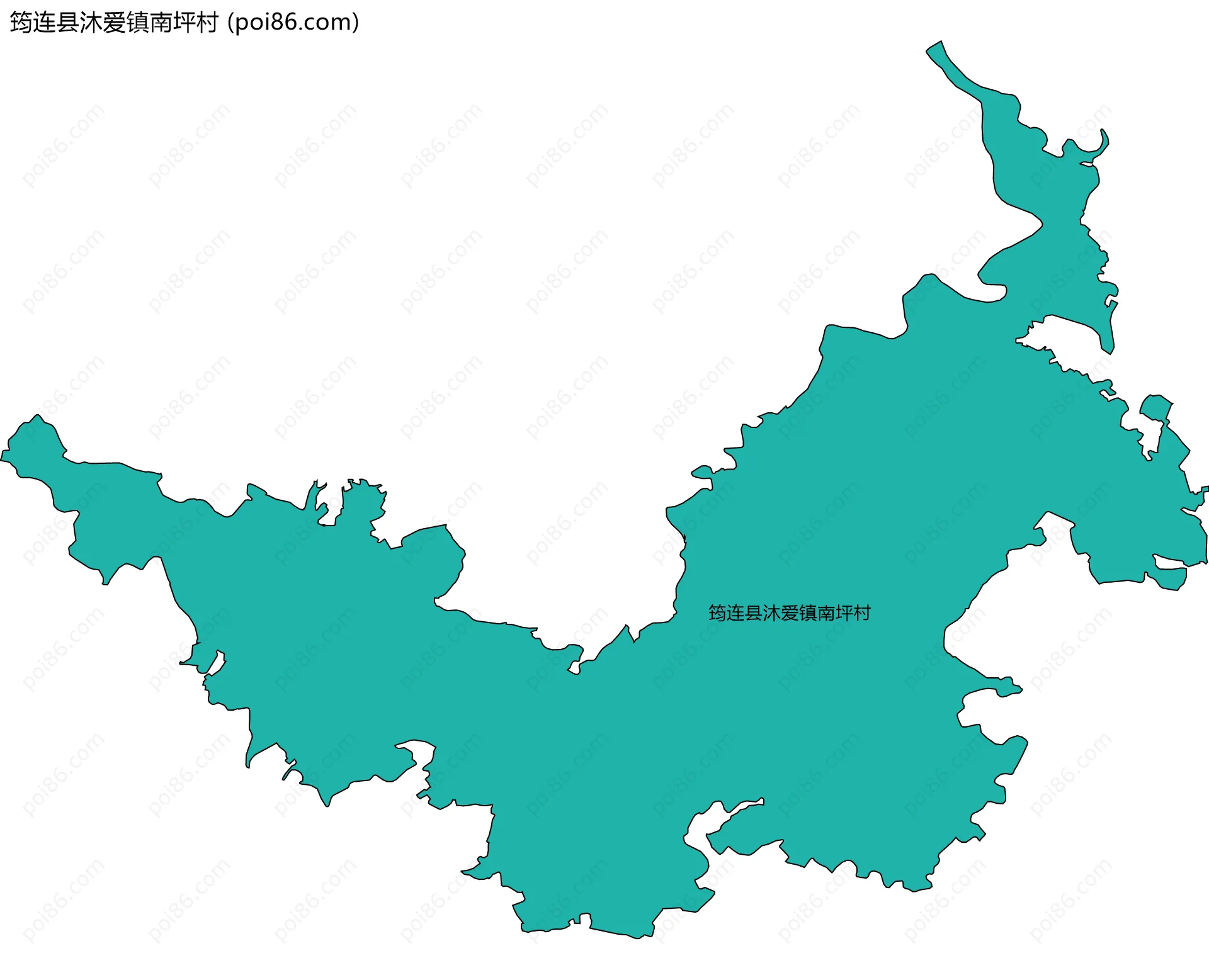 筠连县沐爱镇南坪村边界地图