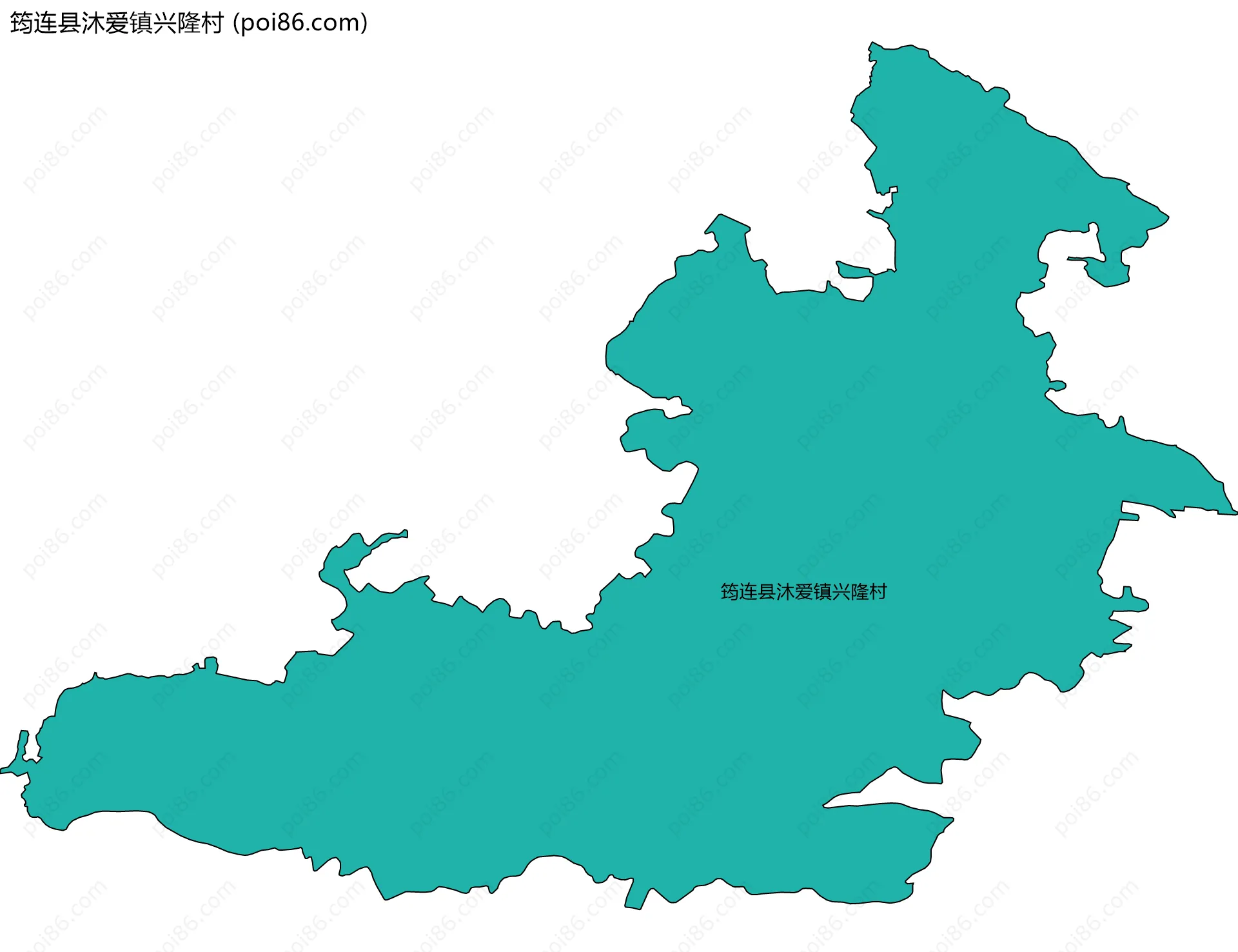 筠连县沐爱镇兴隆村边界地图