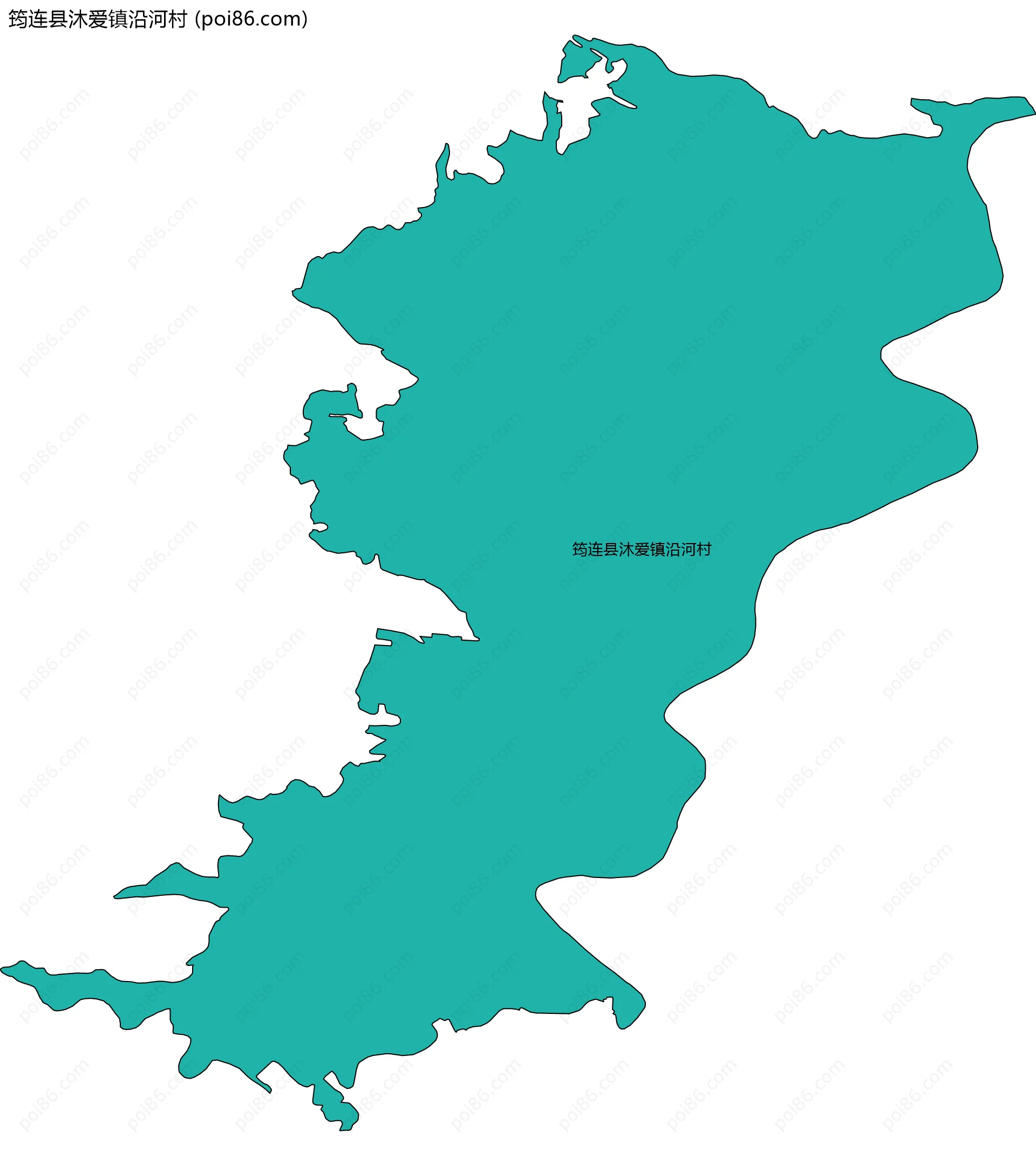 筠连县沐爱镇沿河村边界地图