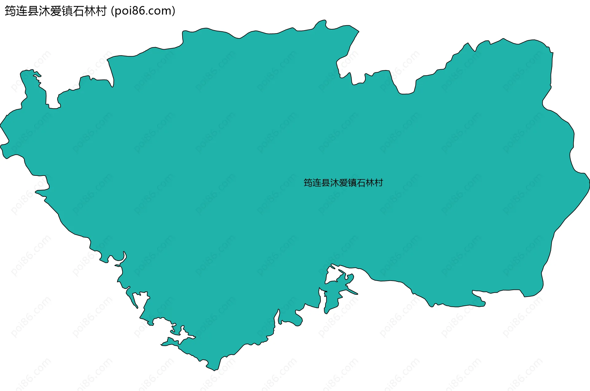 筠连县沐爱镇石林村边界地图