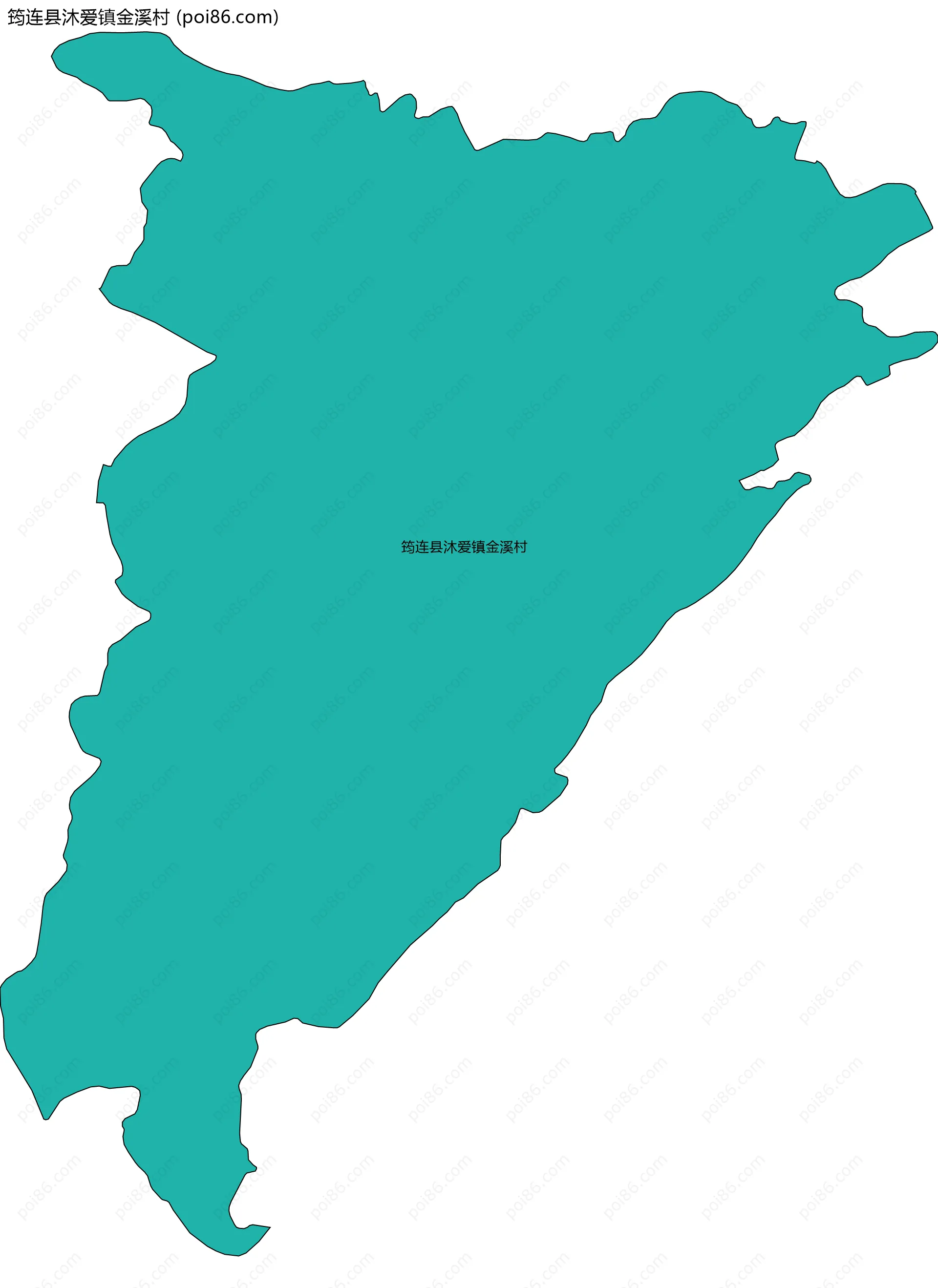 筠连县沐爱镇金溪村边界地图