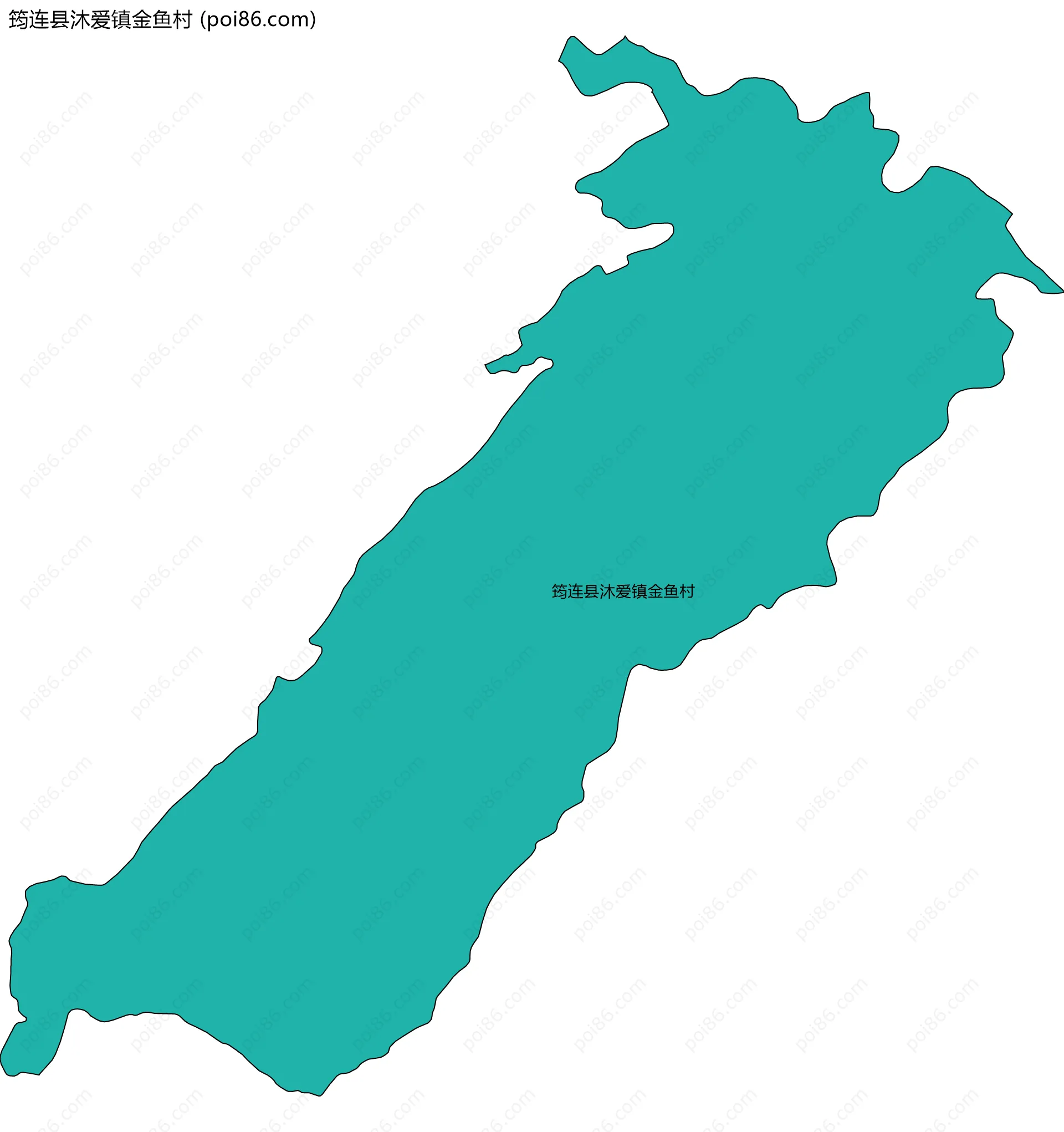 筠连县沐爱镇金鱼村边界地图