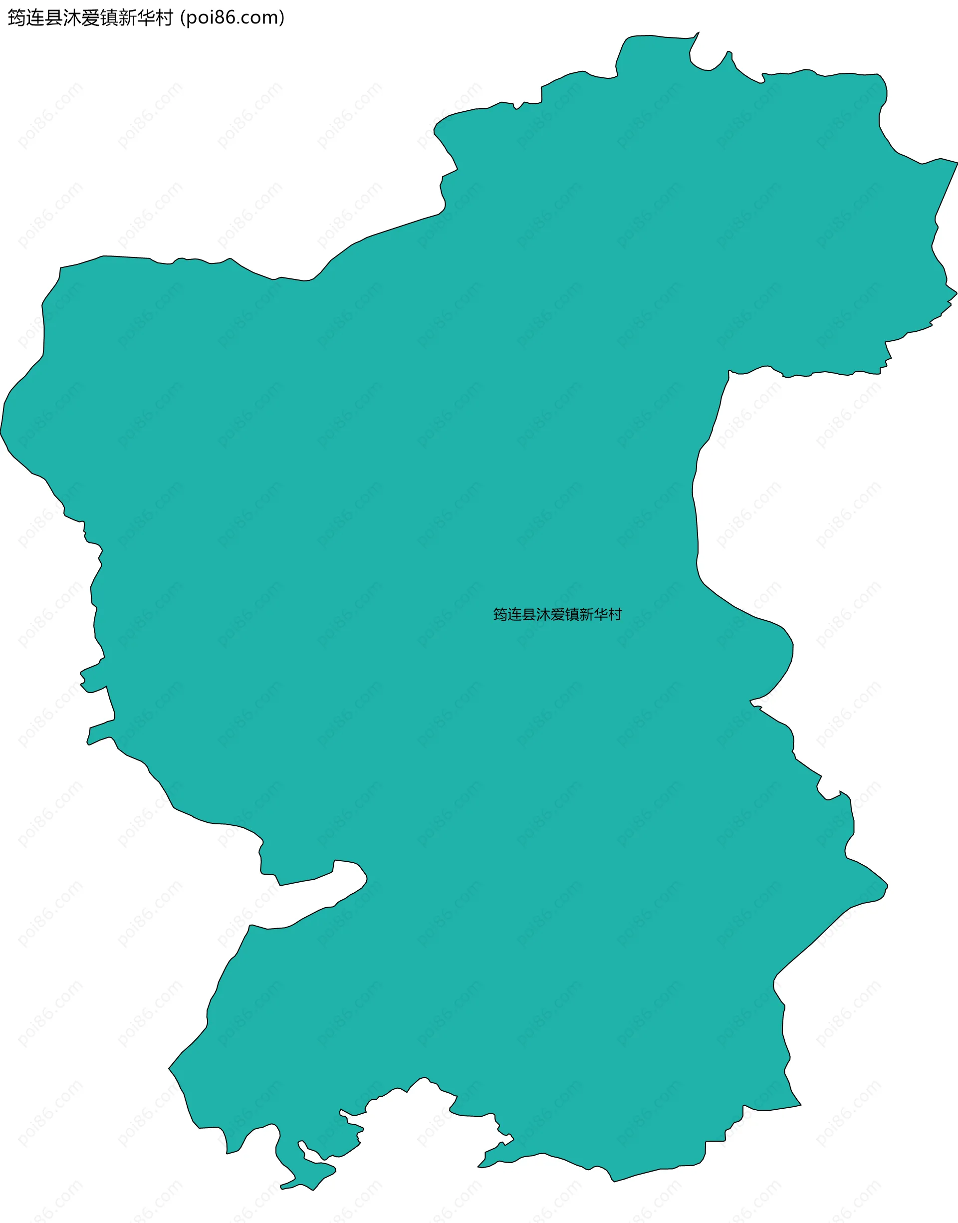 筠连县沐爱镇新华村边界地图