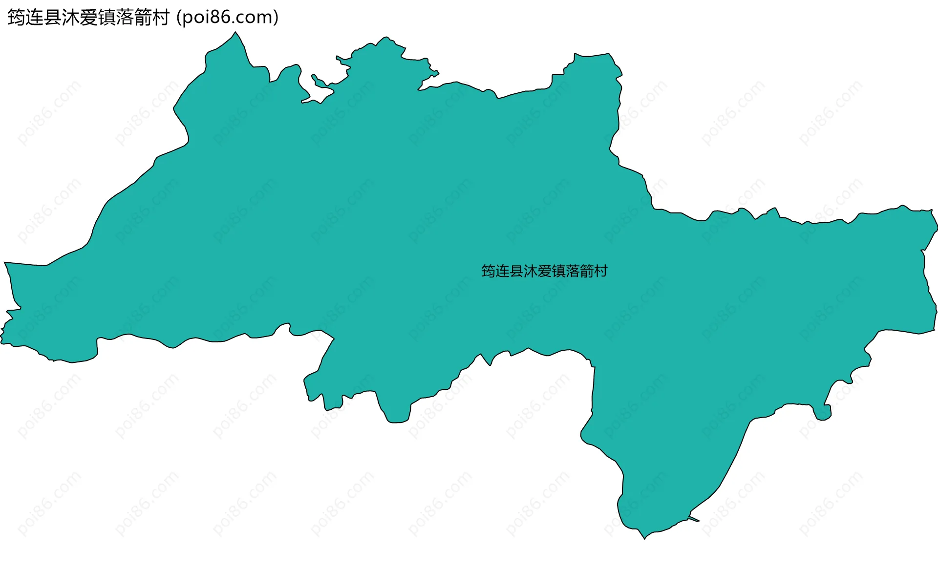 筠连县沐爱镇落箭村边界地图