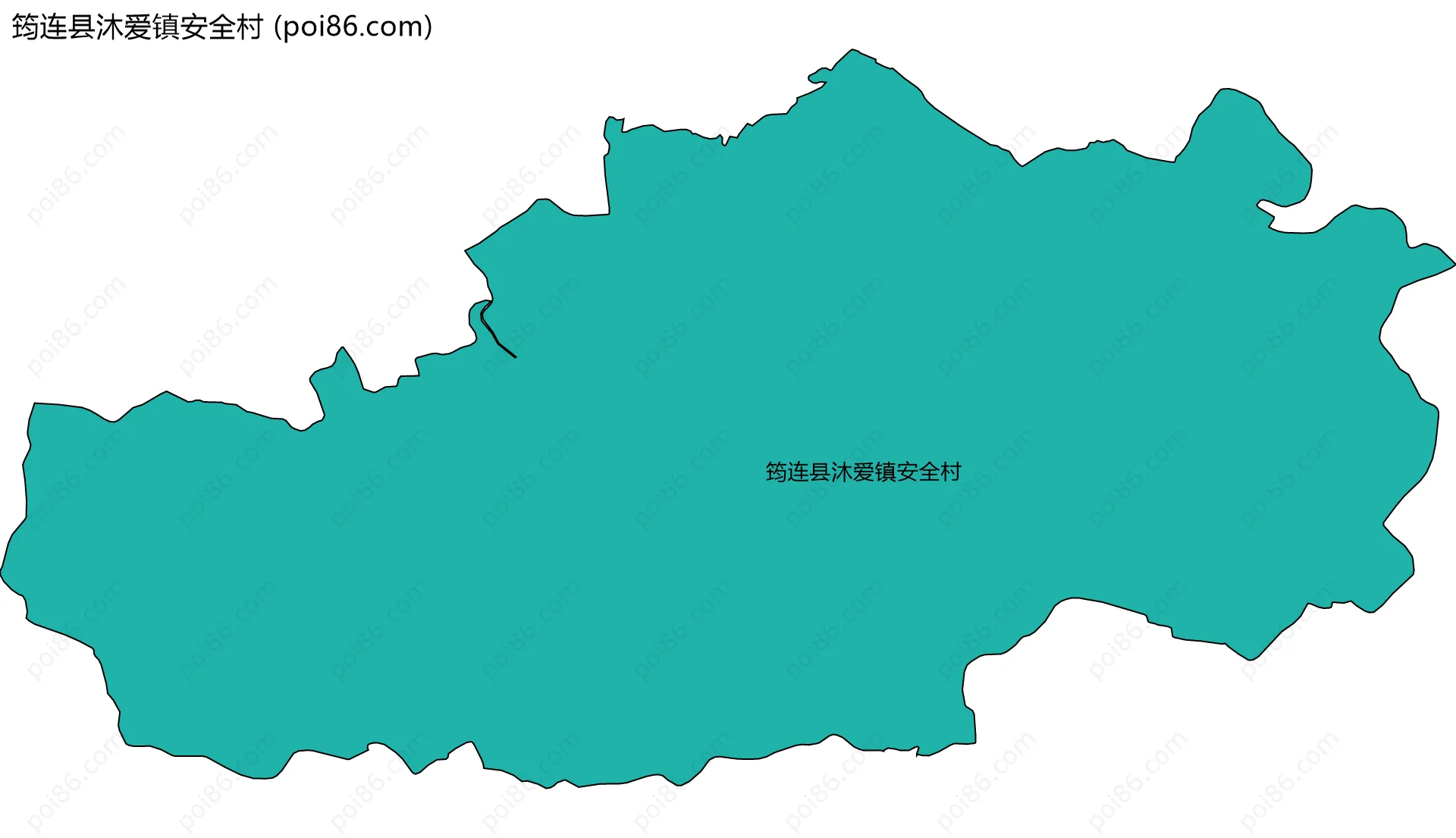 筠连县沐爱镇安全村边界地图