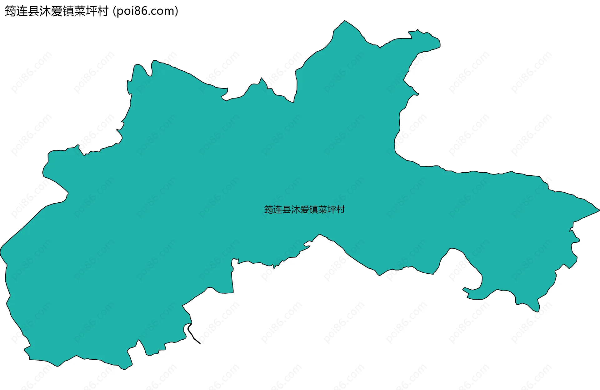 筠连县沐爱镇菜坪村边界地图