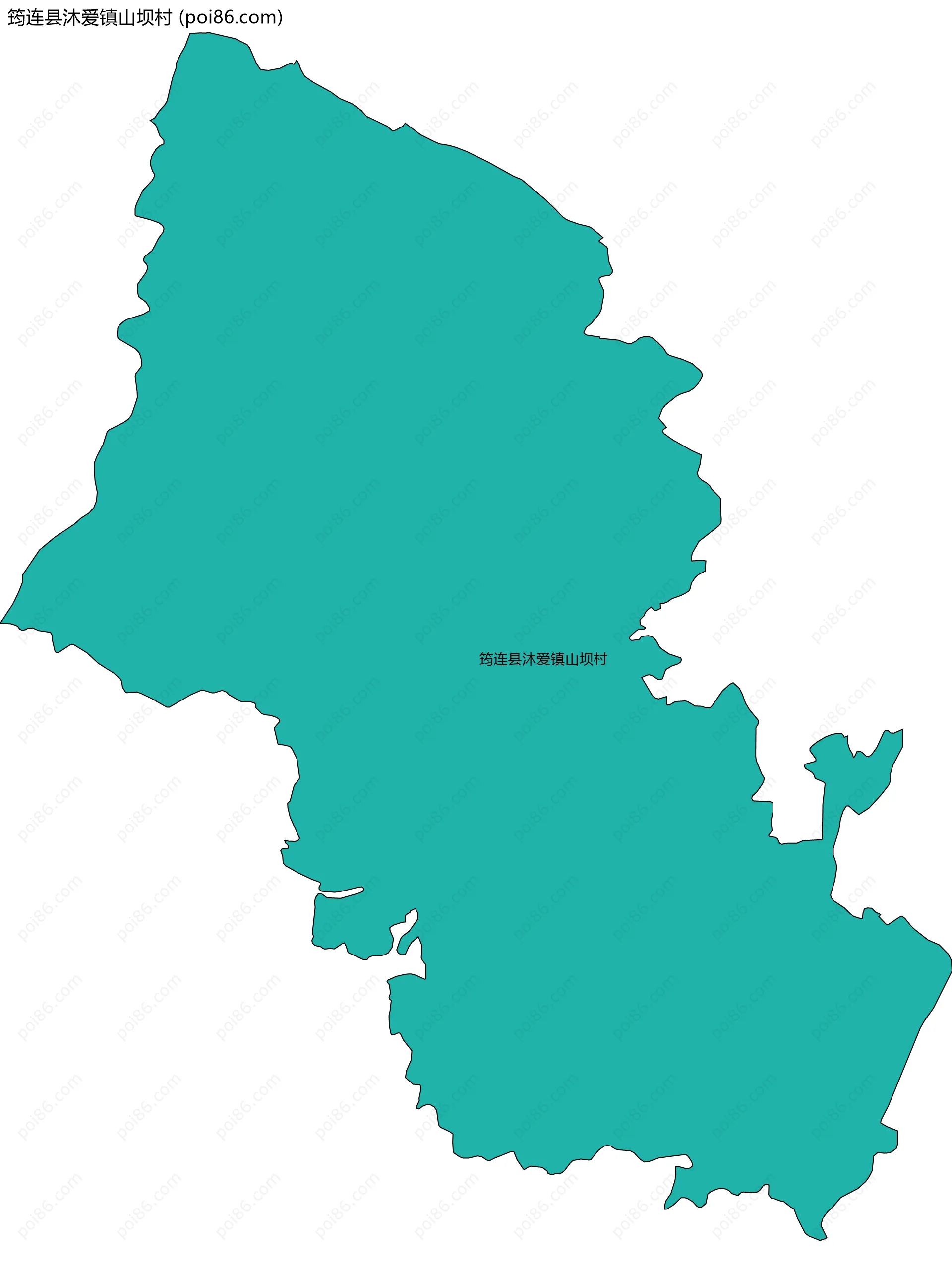 筠连县沐爱镇山坝村边界地图