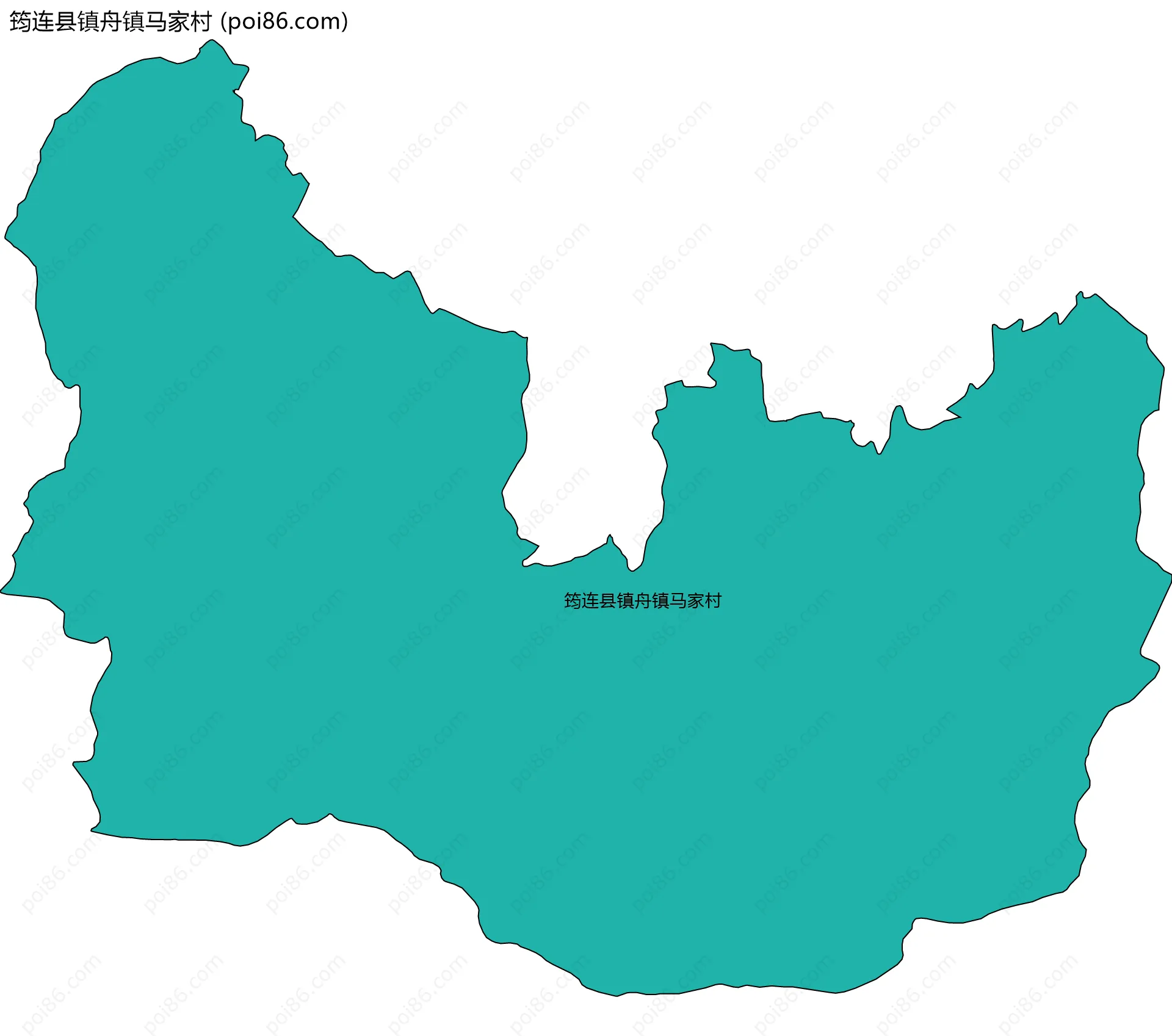 筠连县镇舟镇马家村边界地图