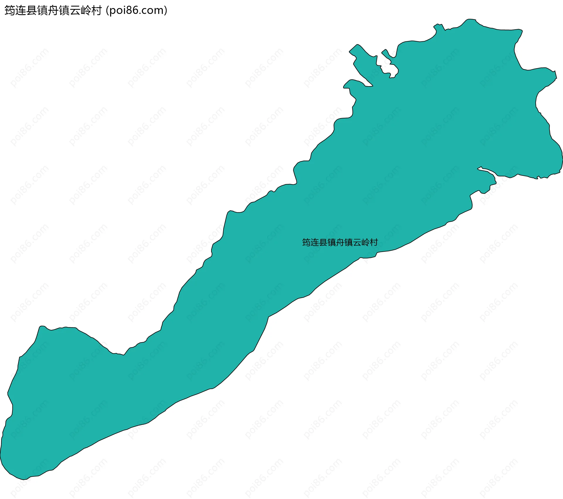 筠连县镇舟镇云岭村边界地图