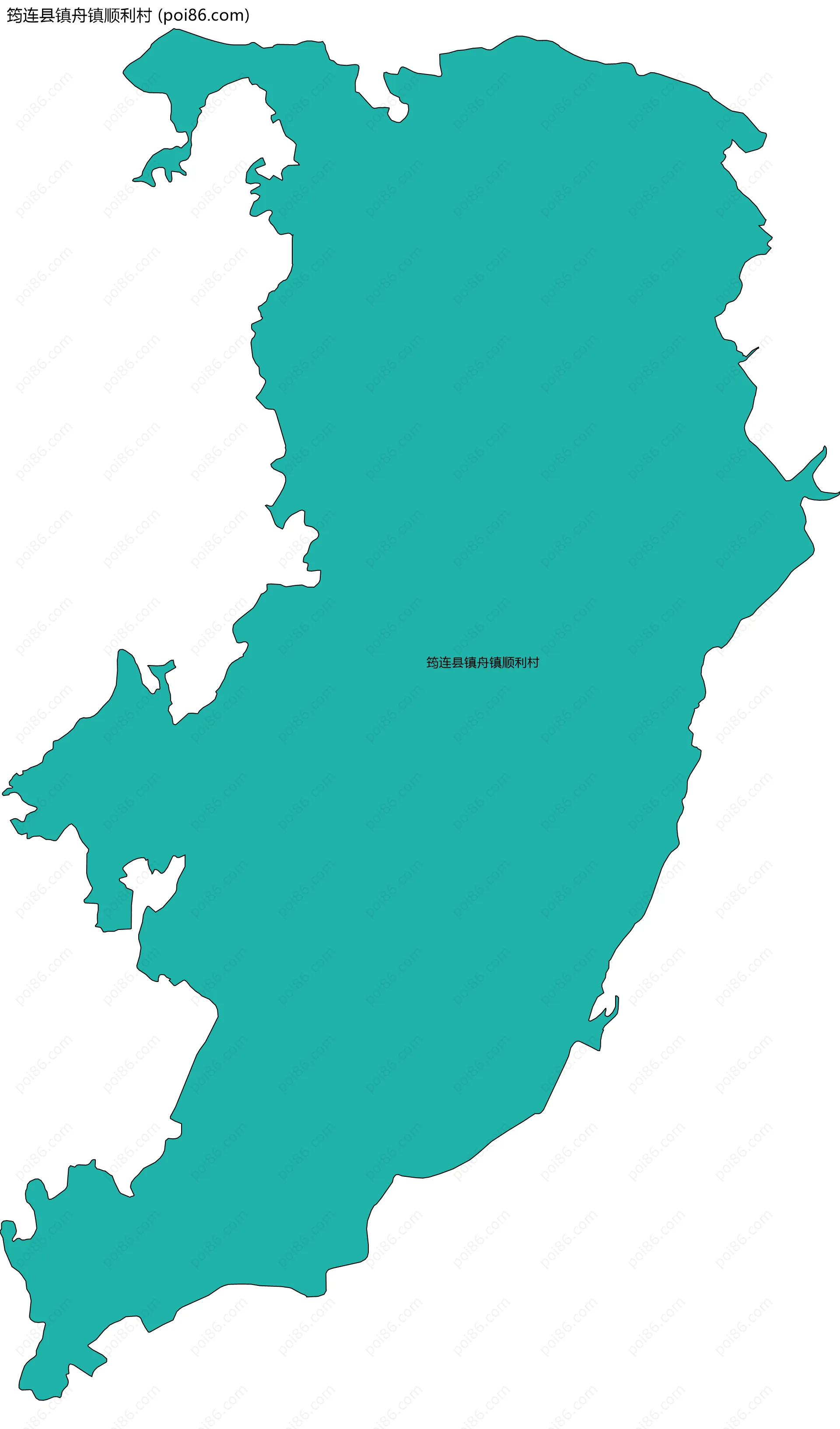筠连县镇舟镇顺利村边界地图
