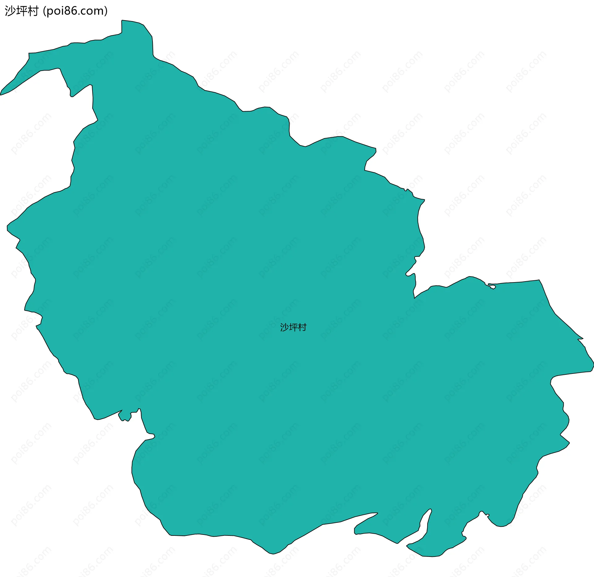 沙坪村边界地图