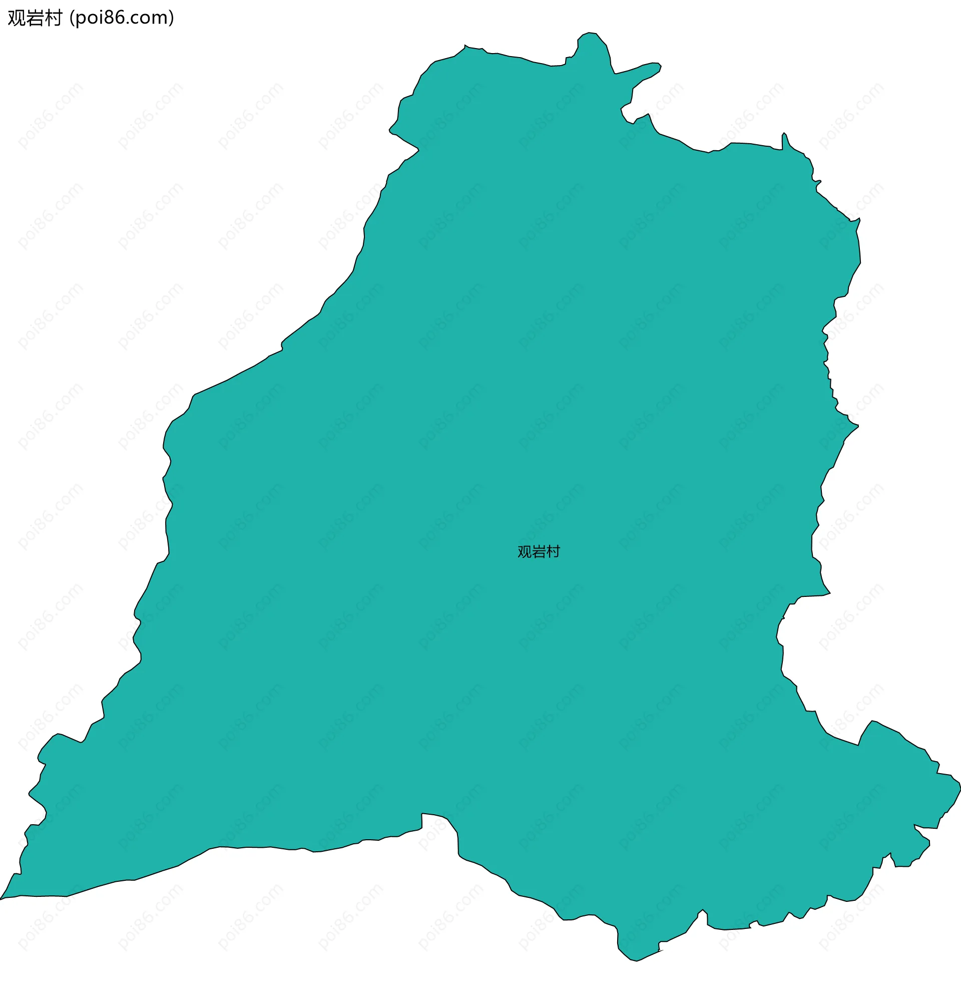 观岩村边界地图