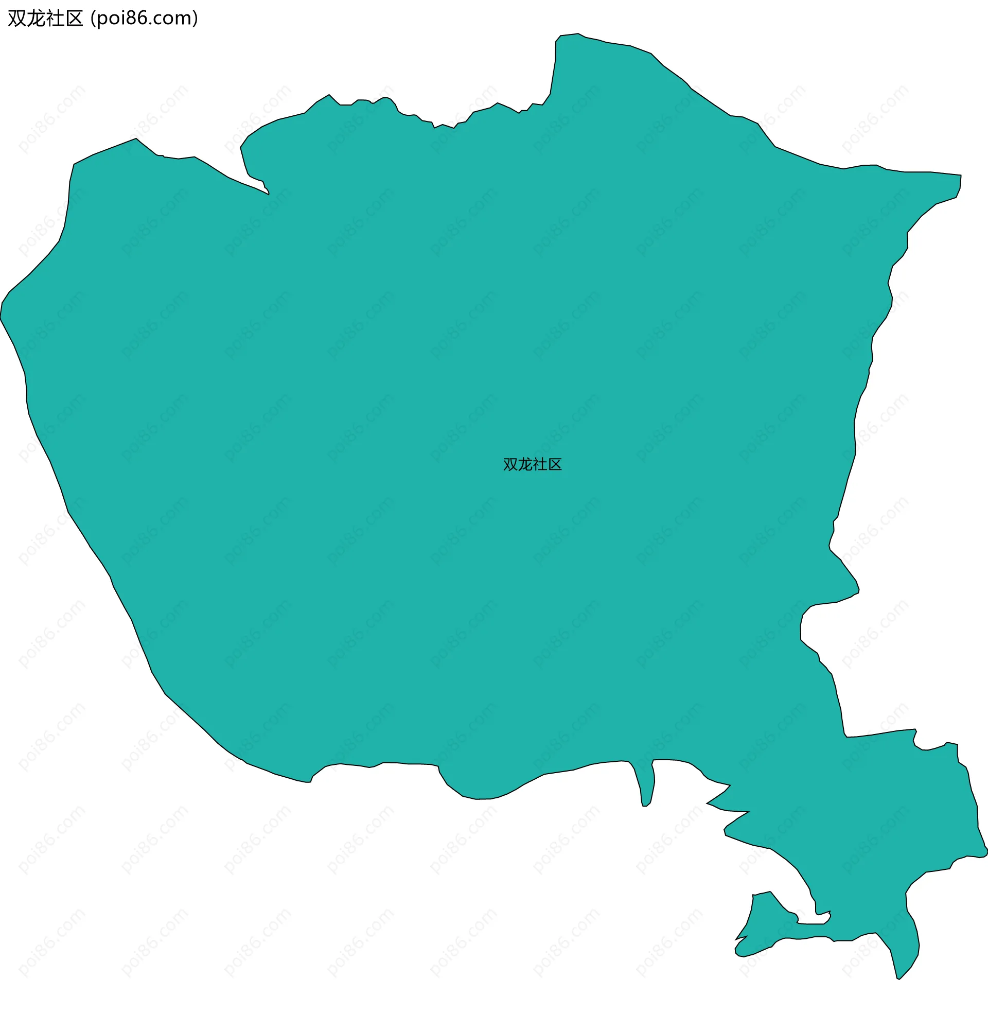 双龙社区边界地图