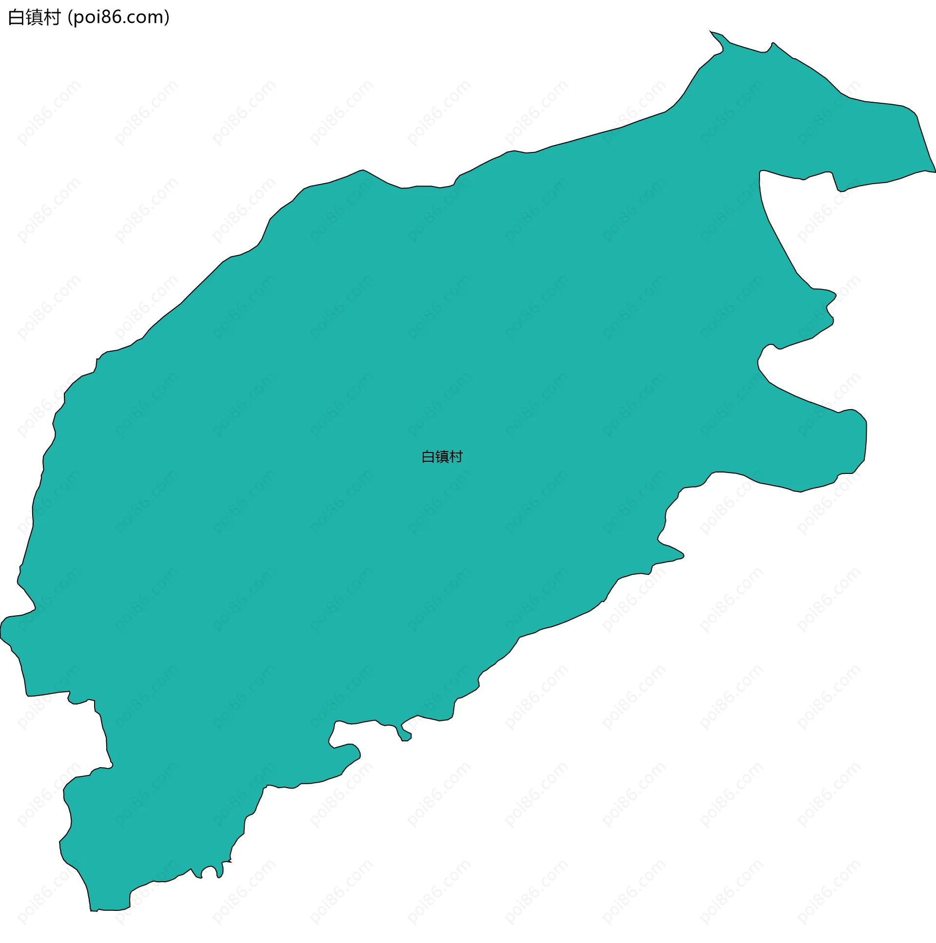 白镇村边界地图
