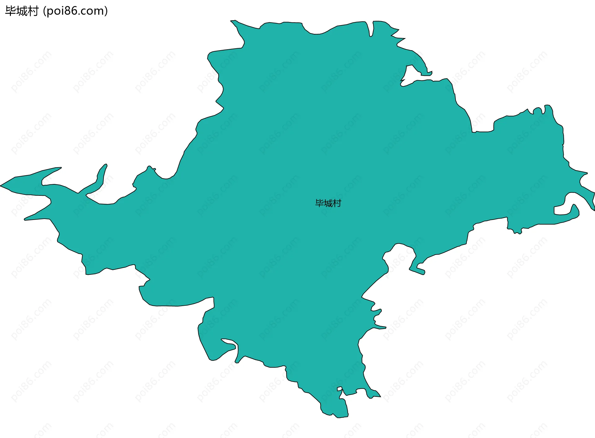 毕城村边界地图