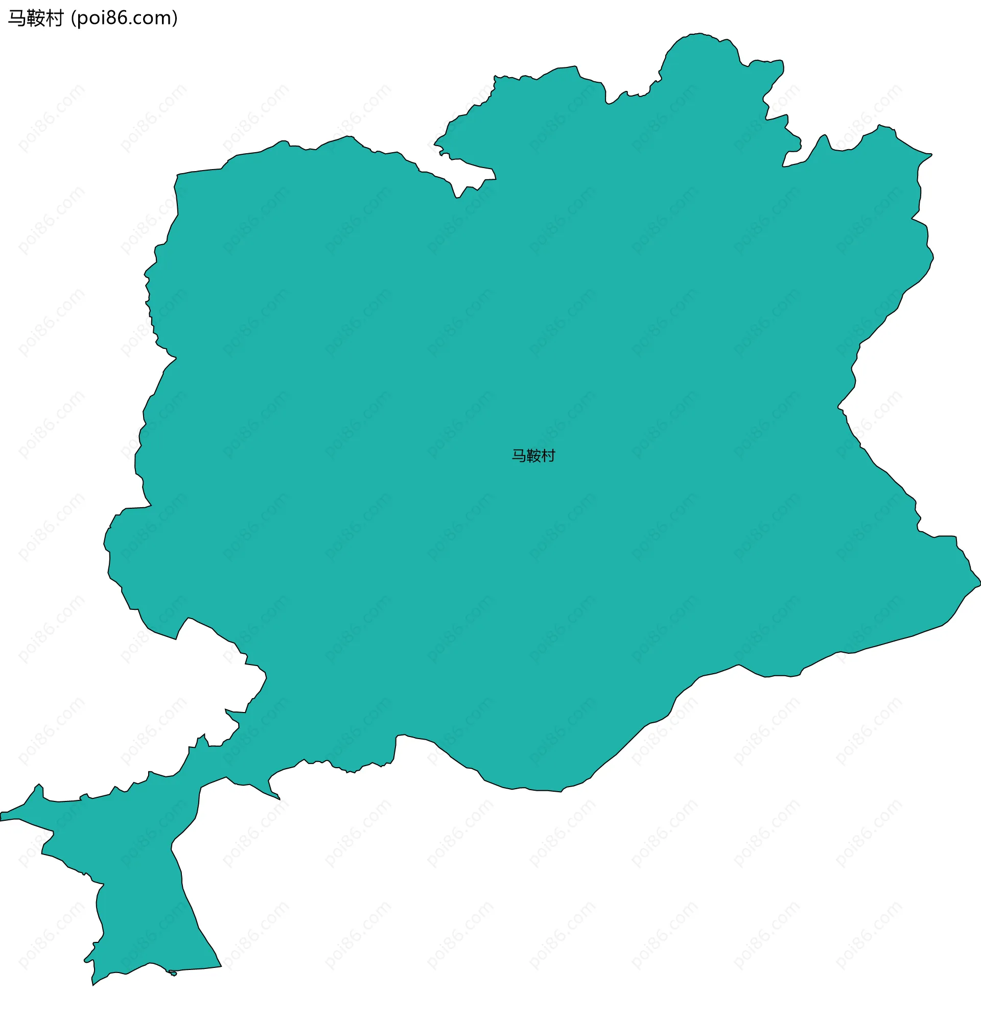 马鞍村边界地图