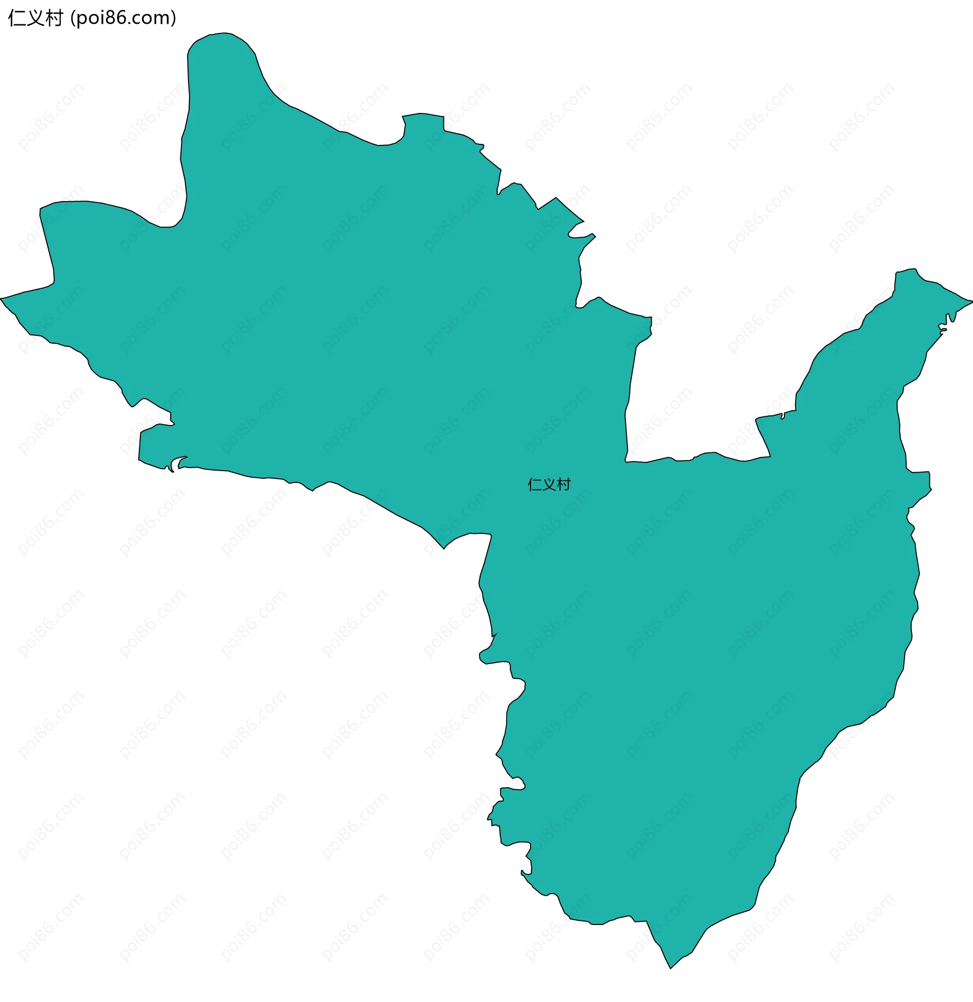 仁义村边界地图