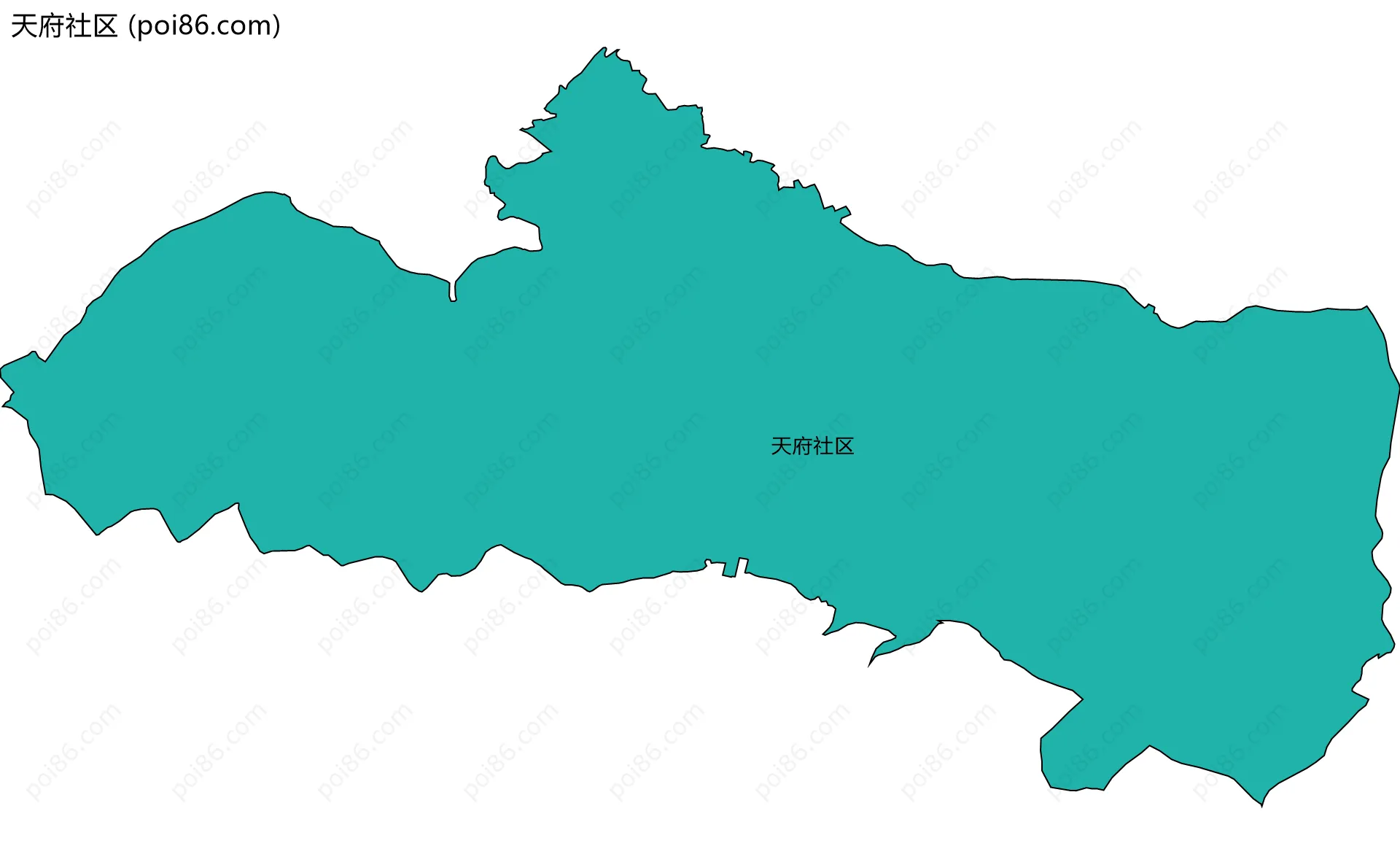 天府社区边界地图