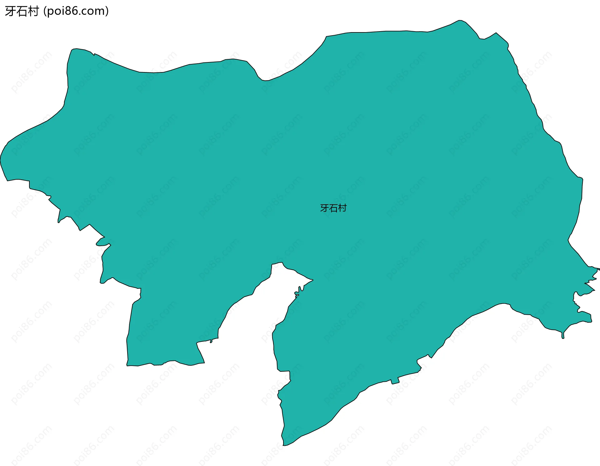 牙石村边界地图