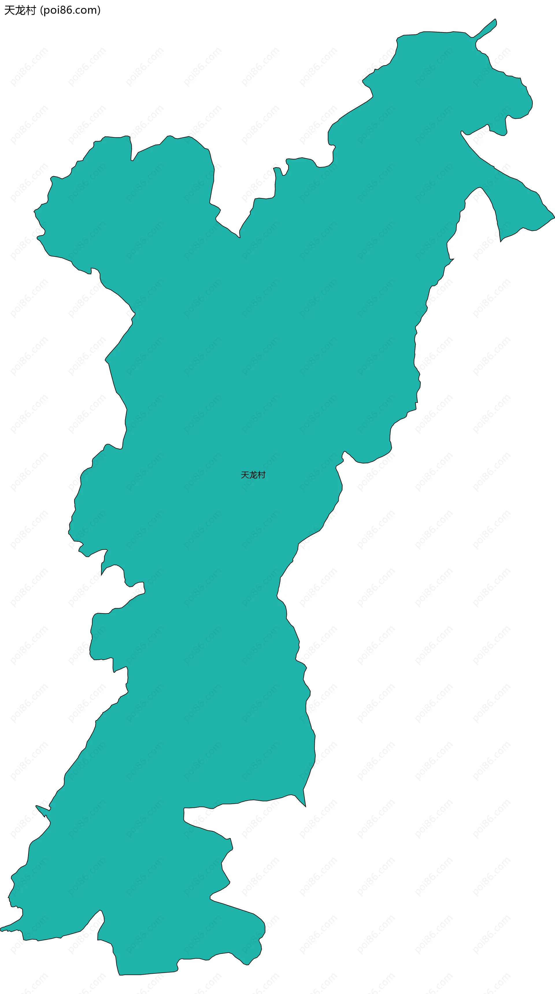 天龙村边界地图