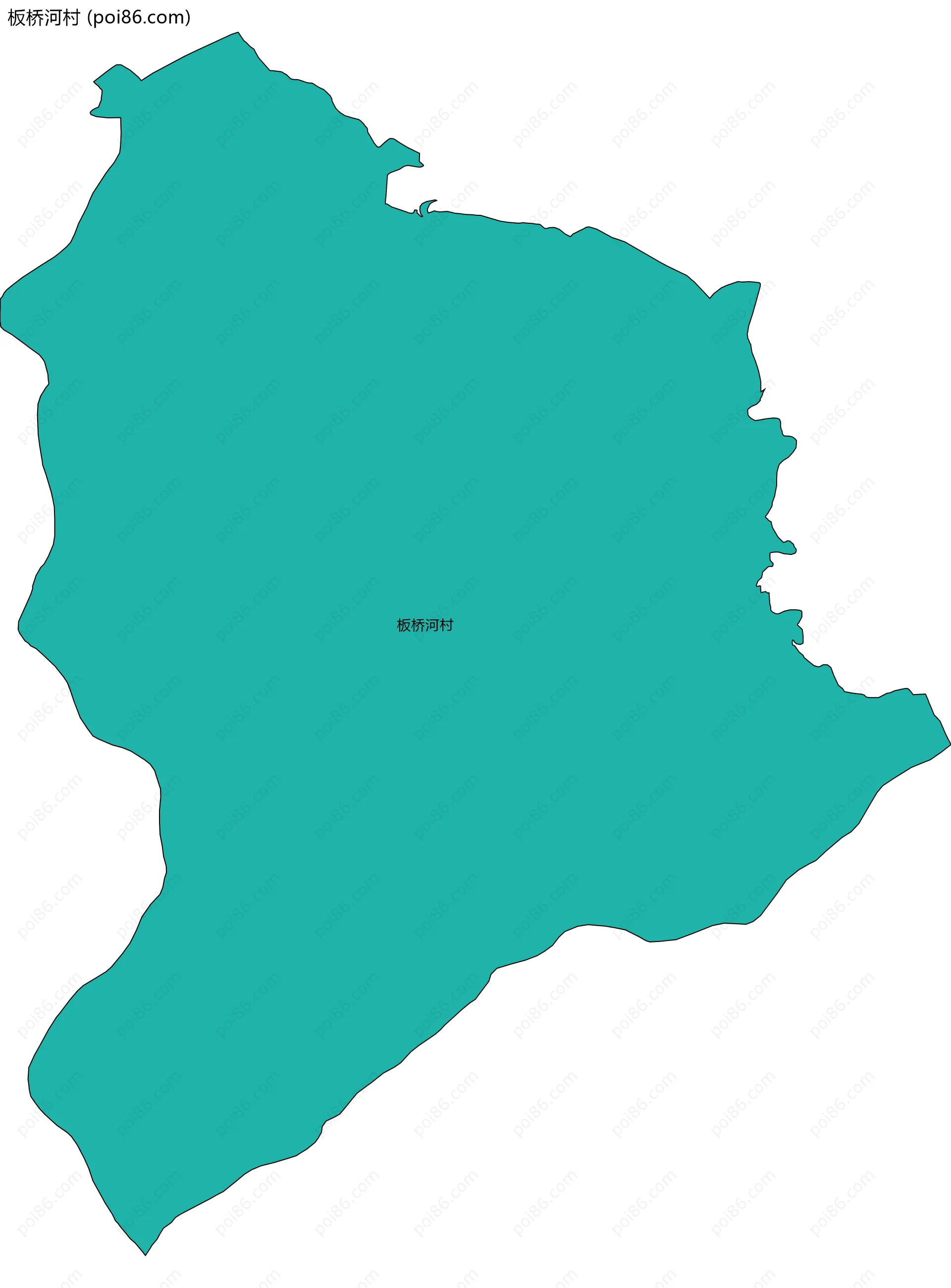 板桥河村边界地图