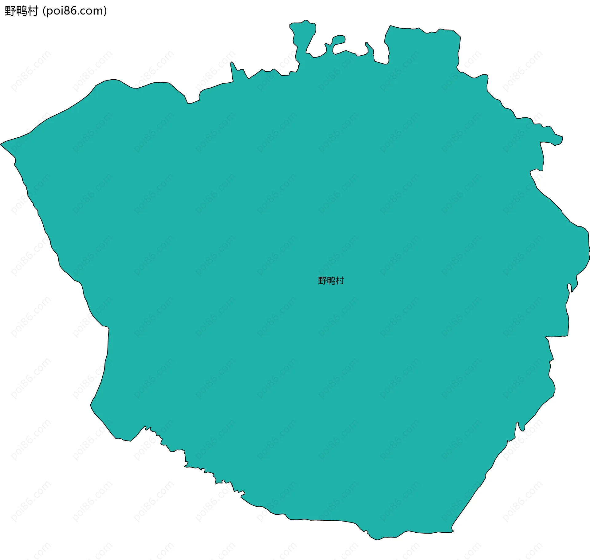 野鸭村边界地图