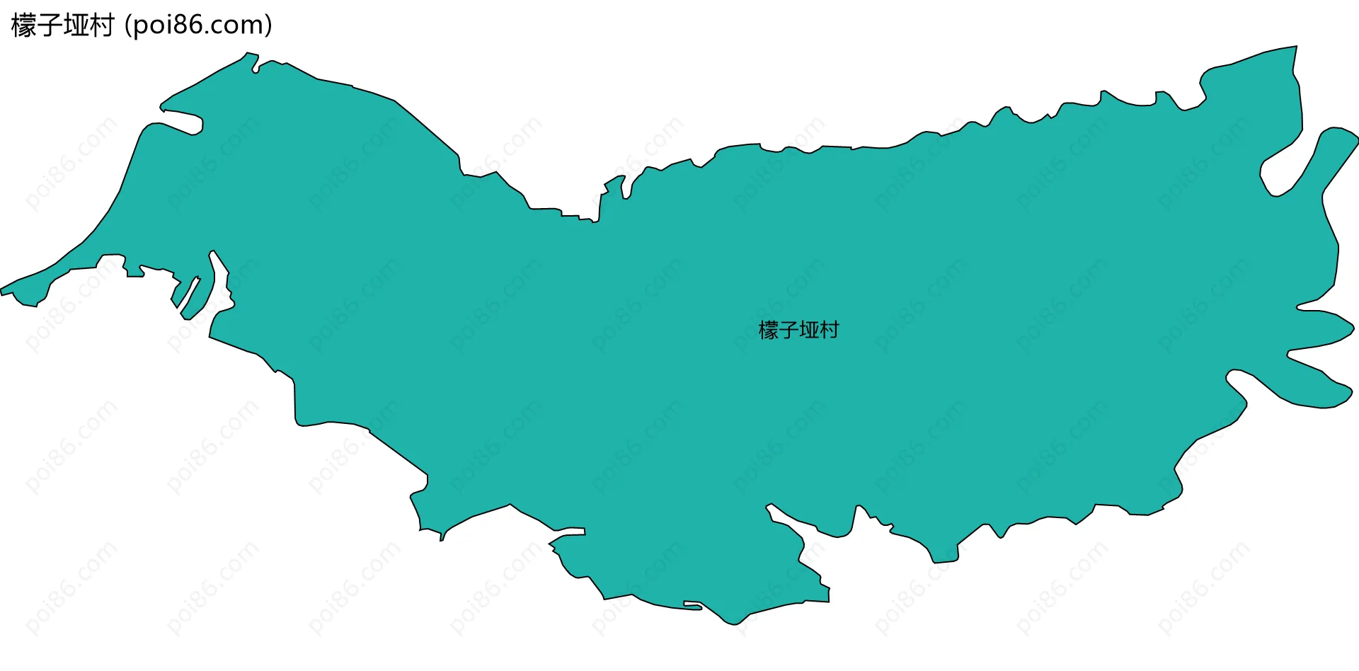 檬子垭村边界地图