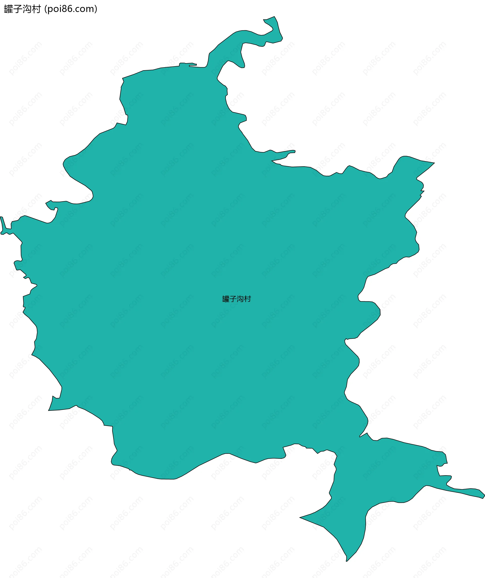 罐子沟村边界地图