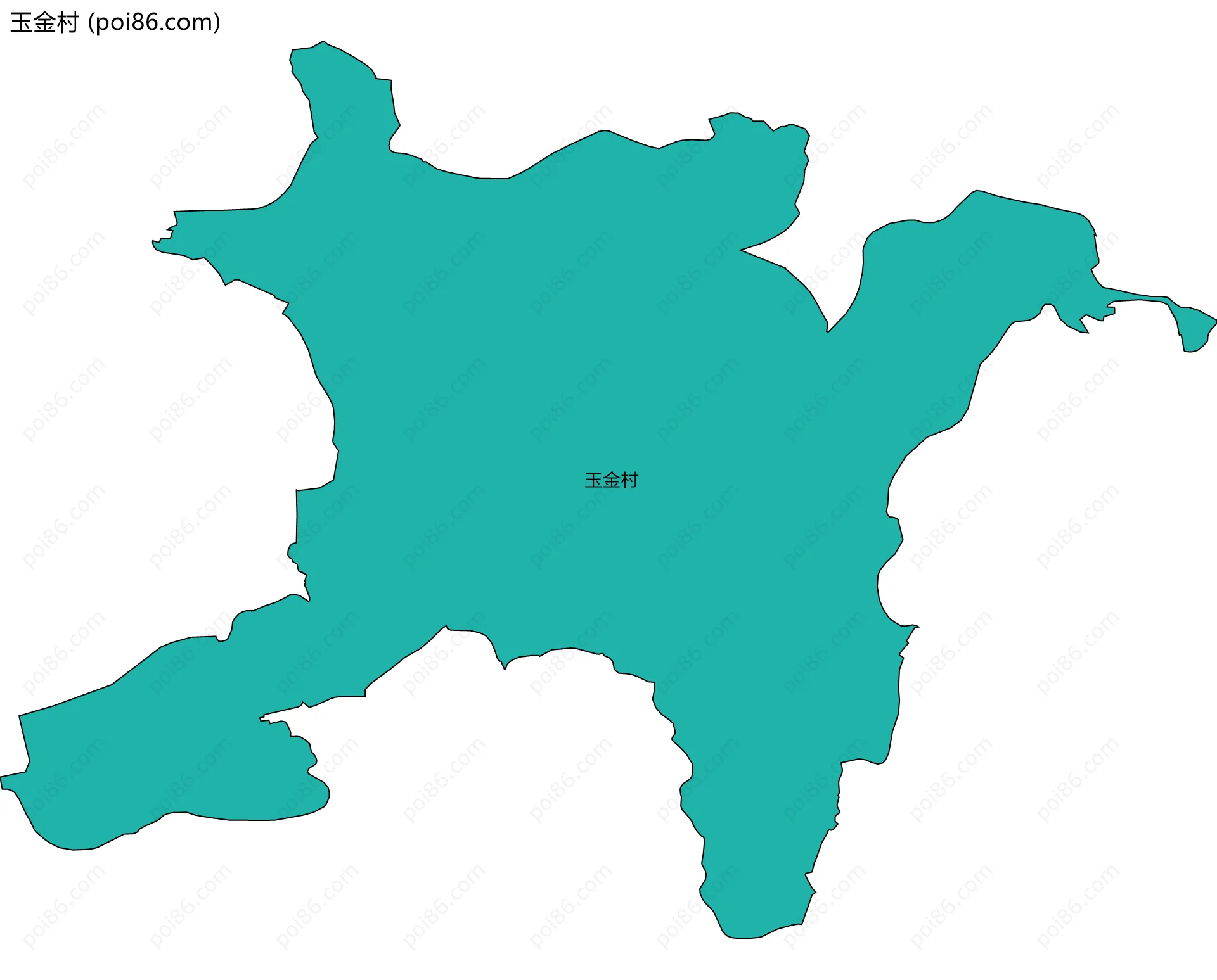 玉金村边界地图