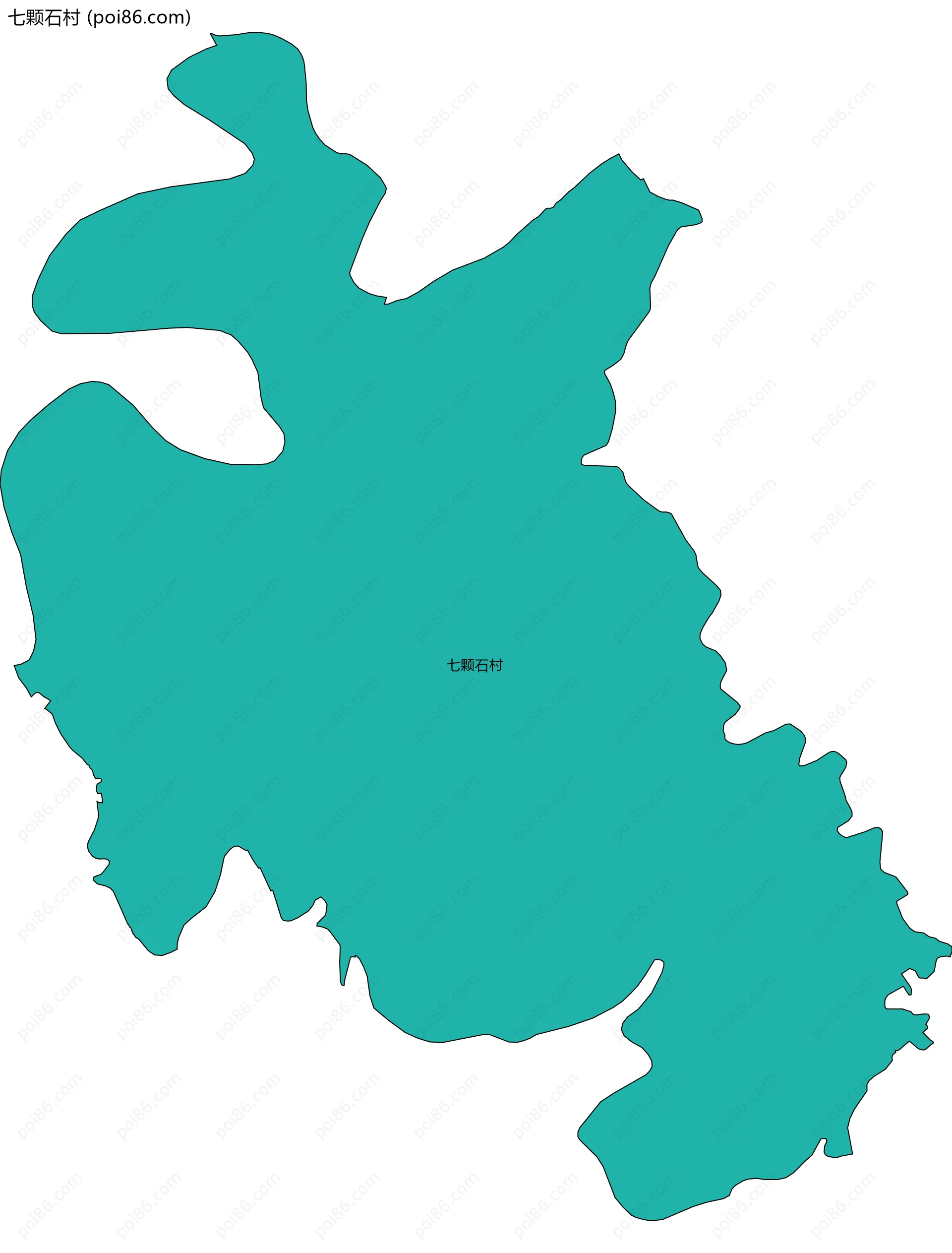 七颗石村边界地图