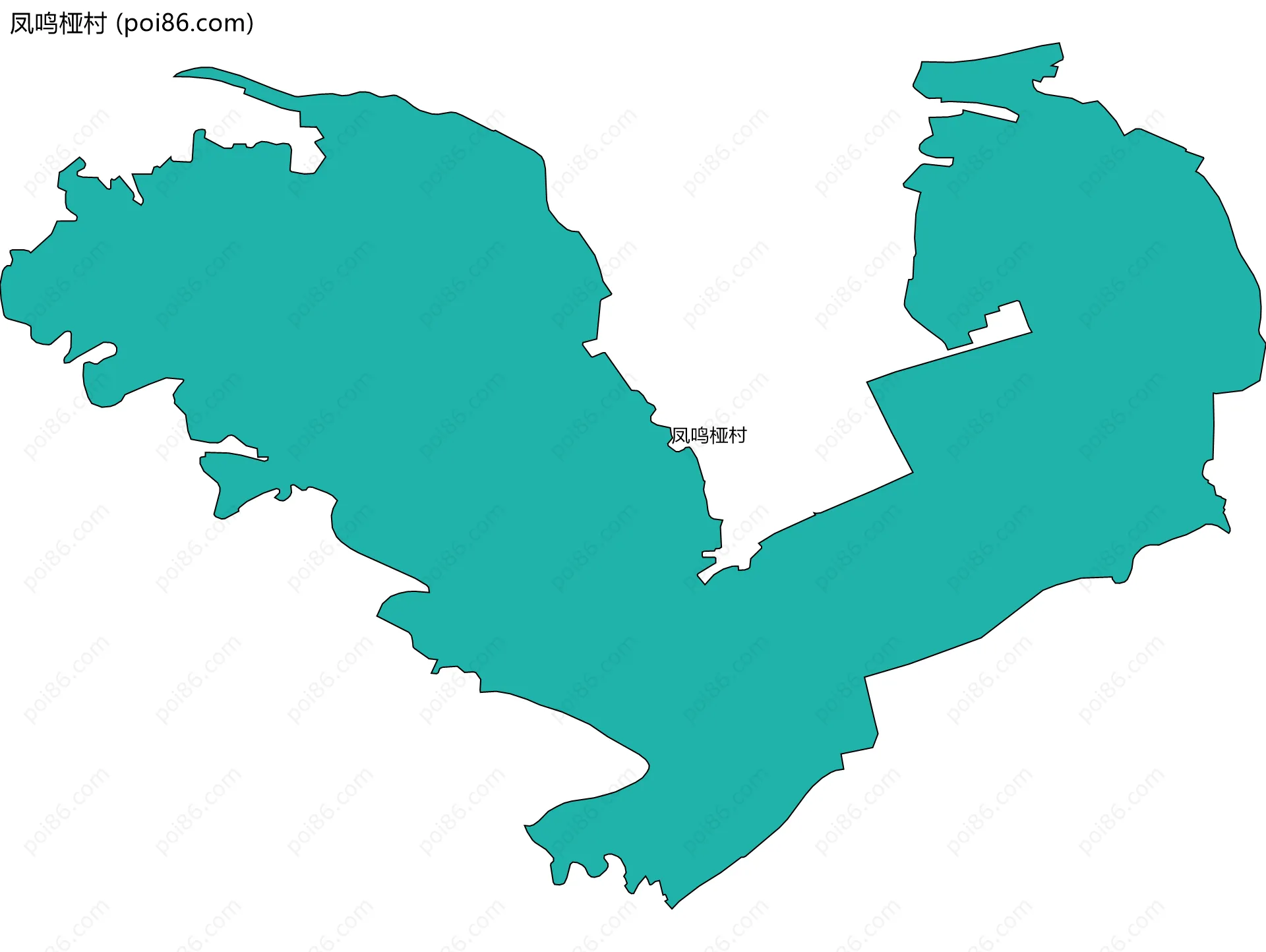 凤鸣桠村边界地图