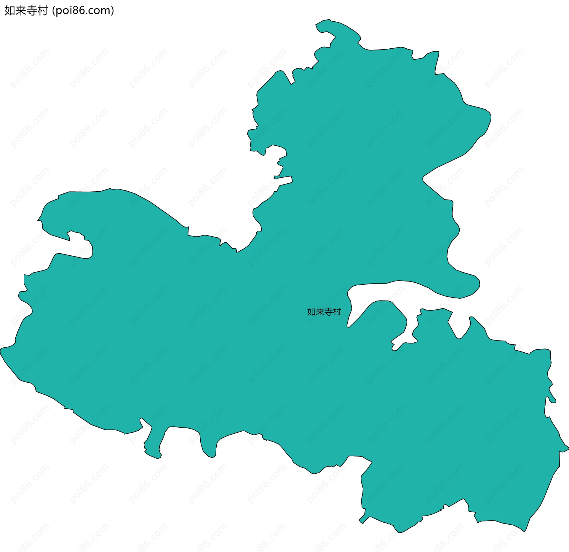 如来寺村边界地图