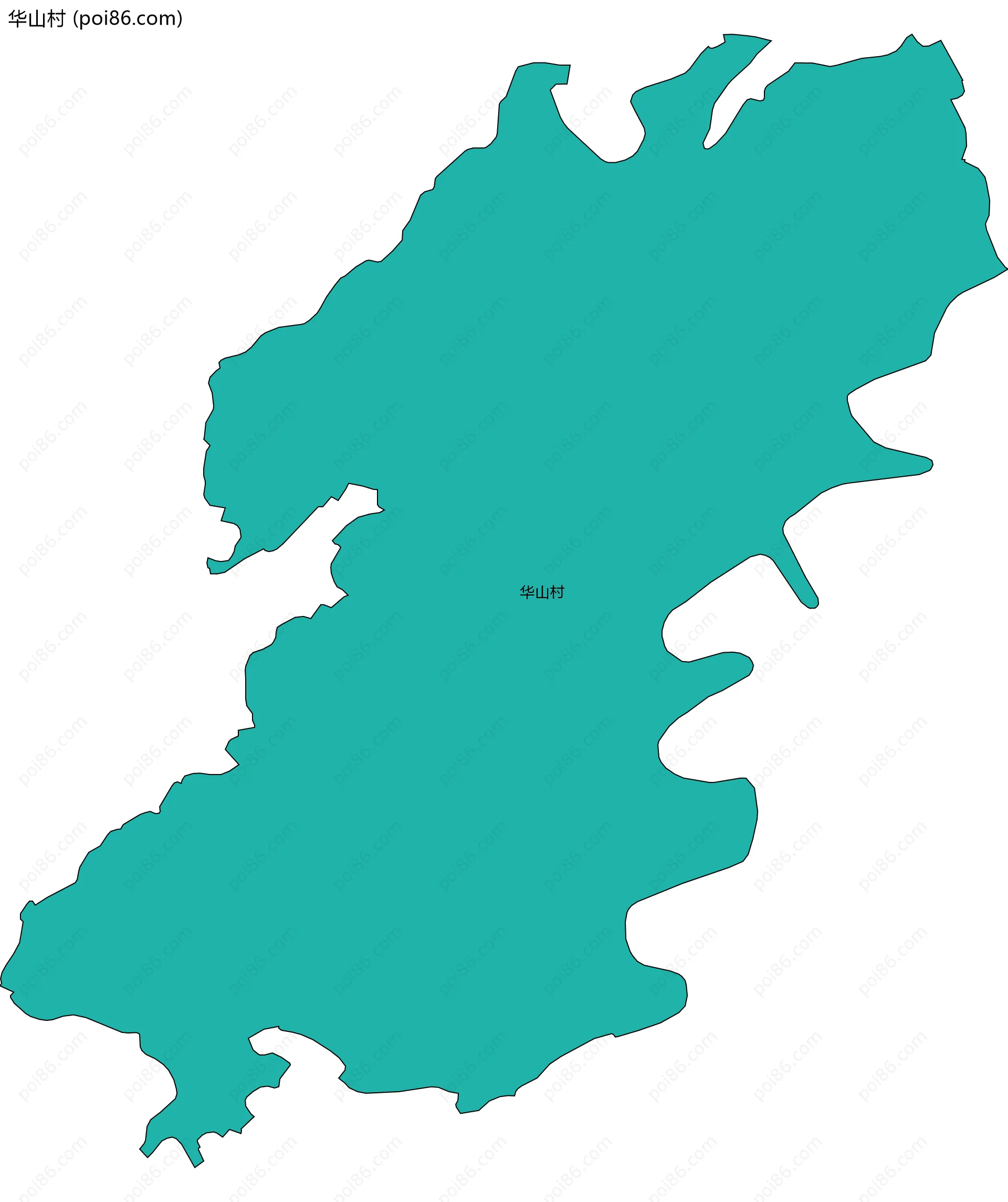 华山村边界地图