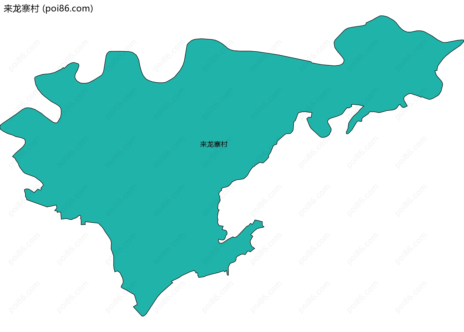 来龙寨村边界地图