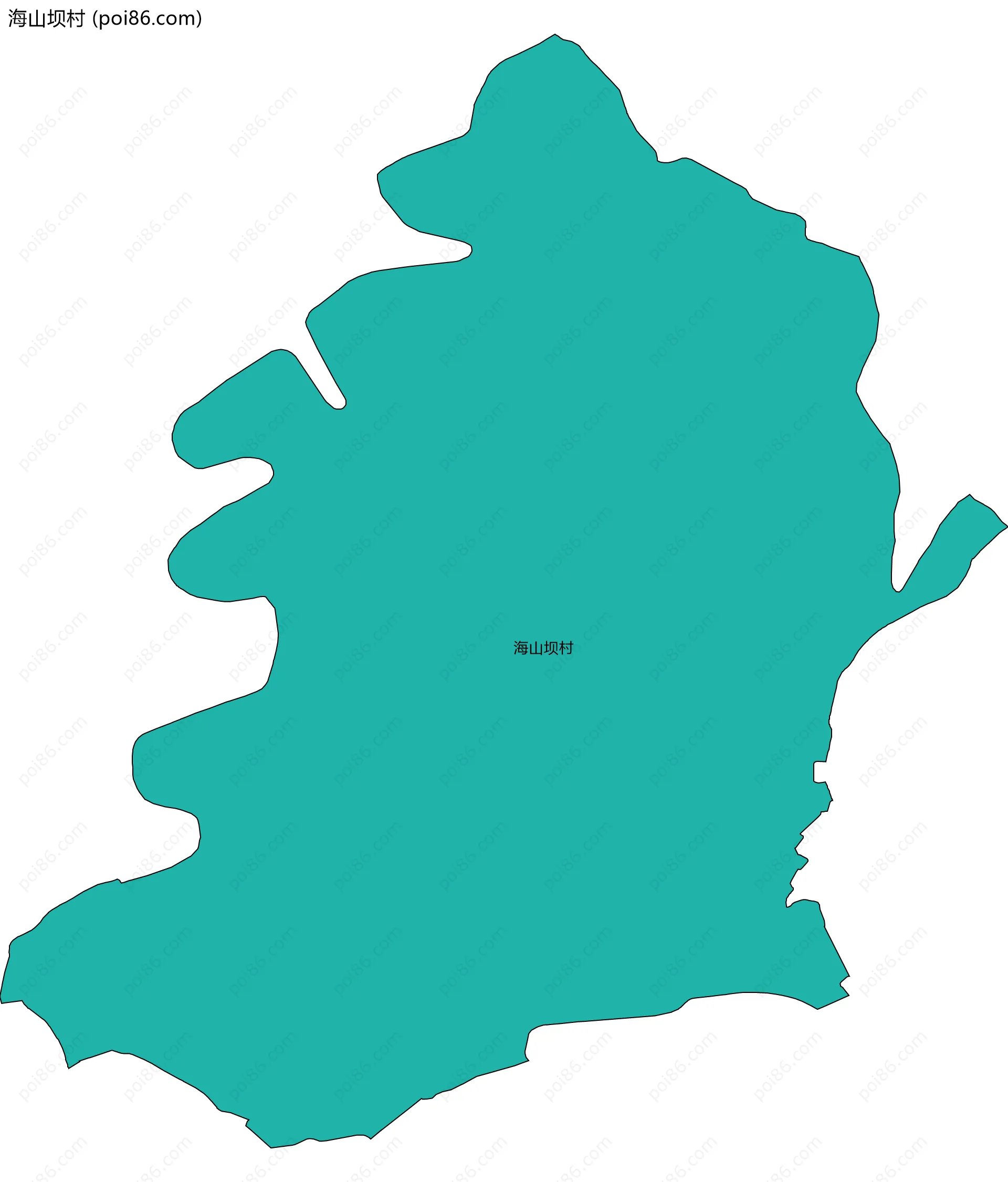 海山坝村边界地图