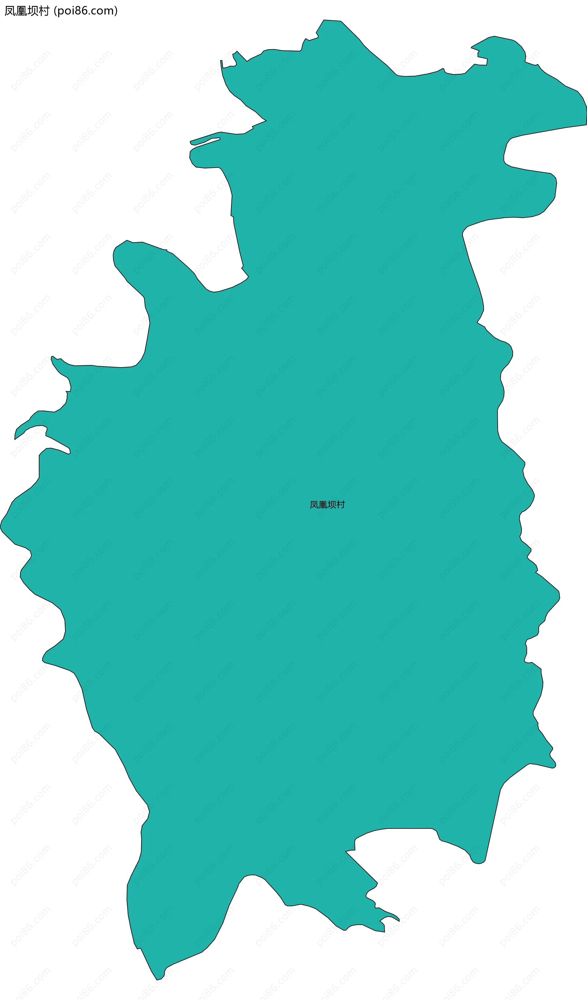 凤凰坝村边界地图