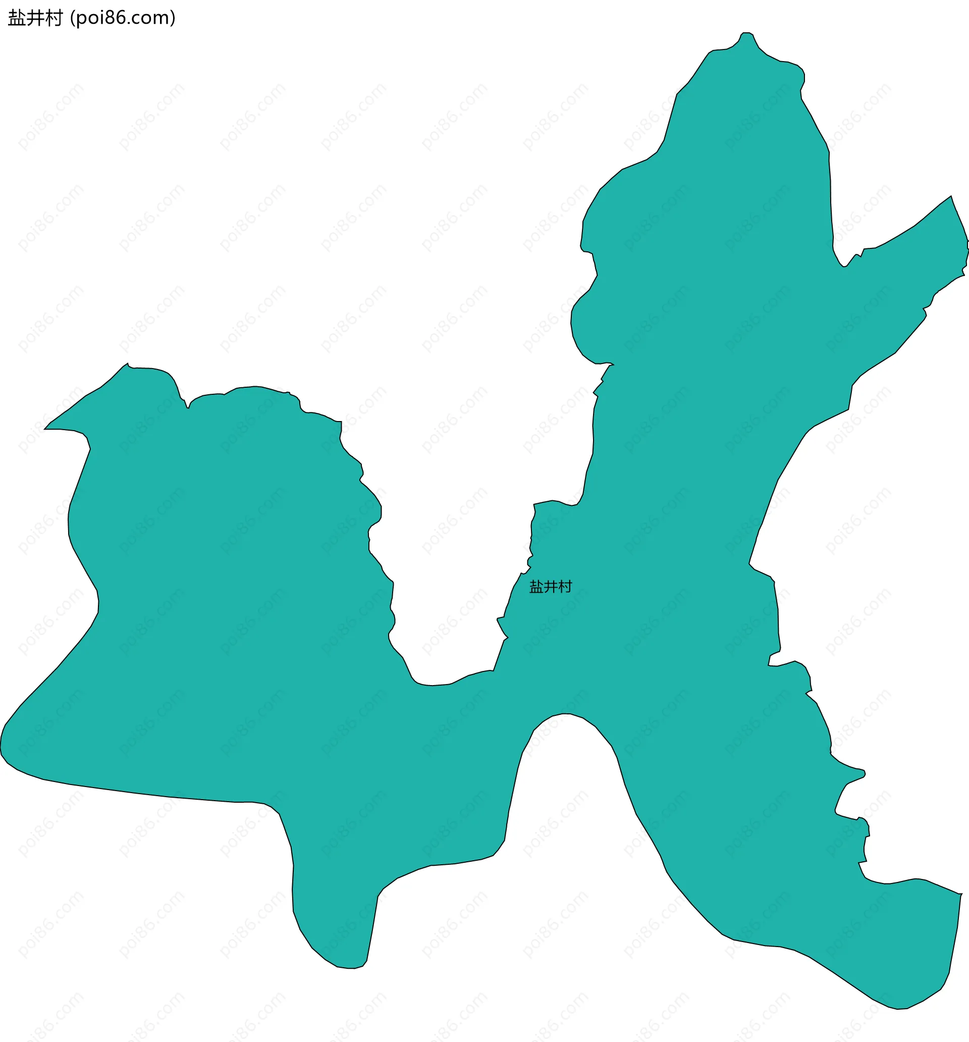 盐井村边界地图