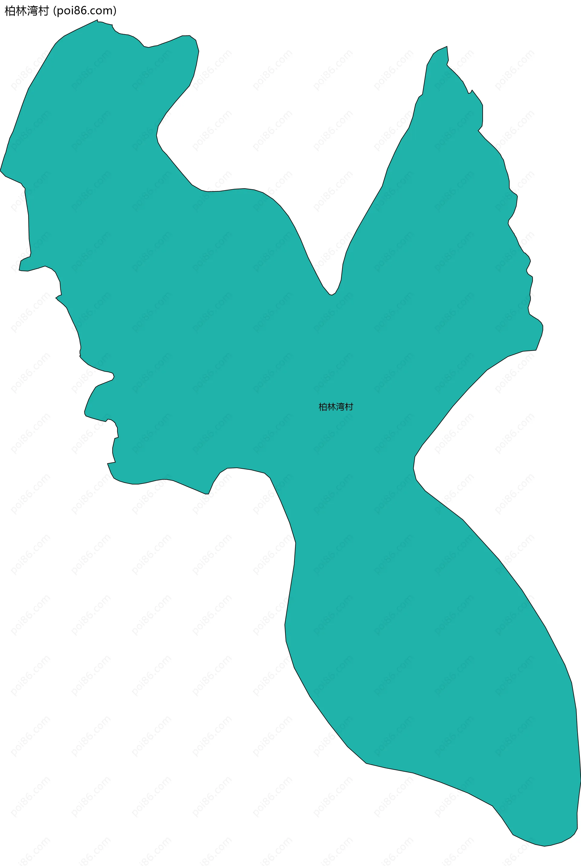 柏林湾村边界地图