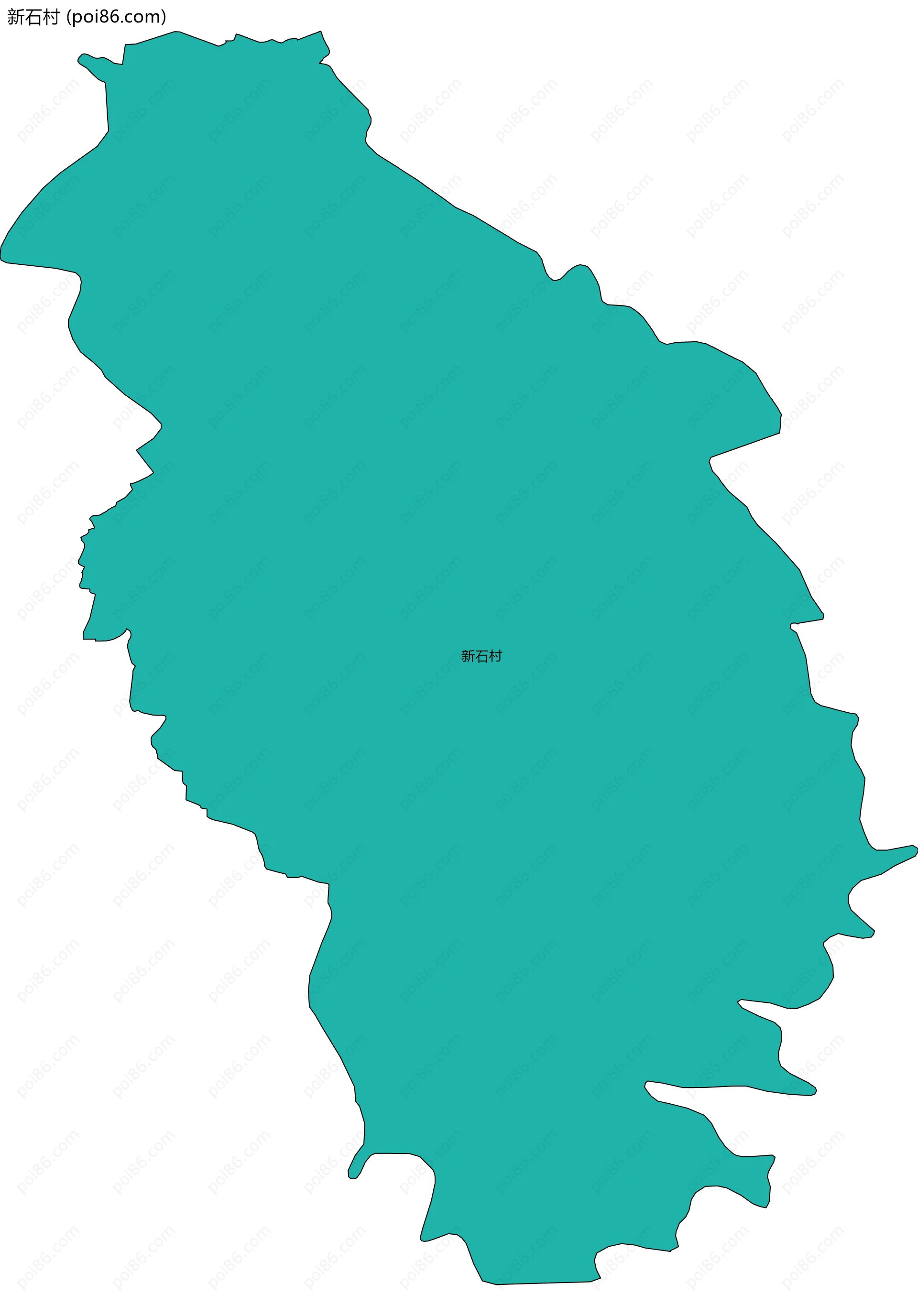 新石村边界地图