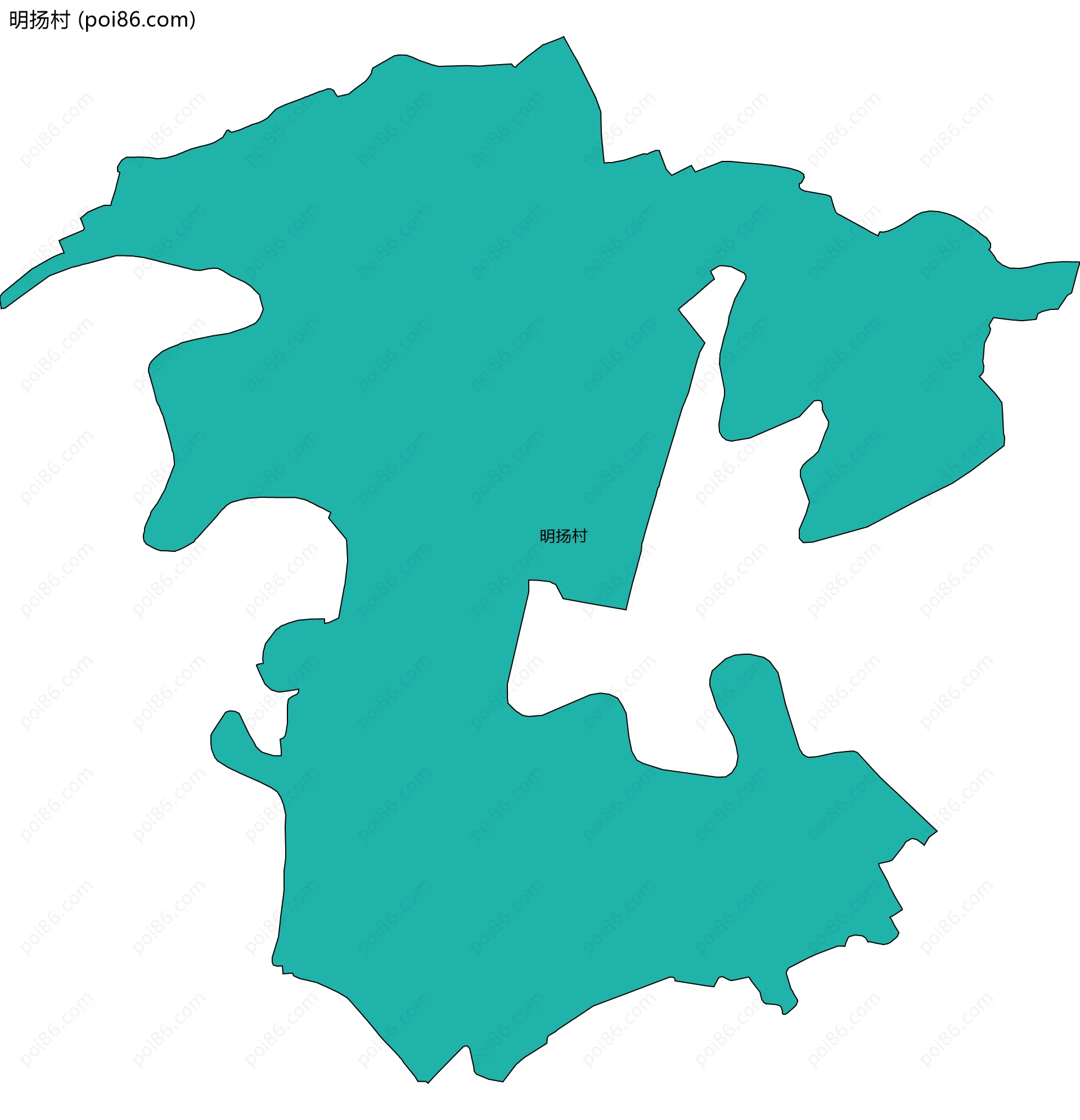 明扬村边界地图
