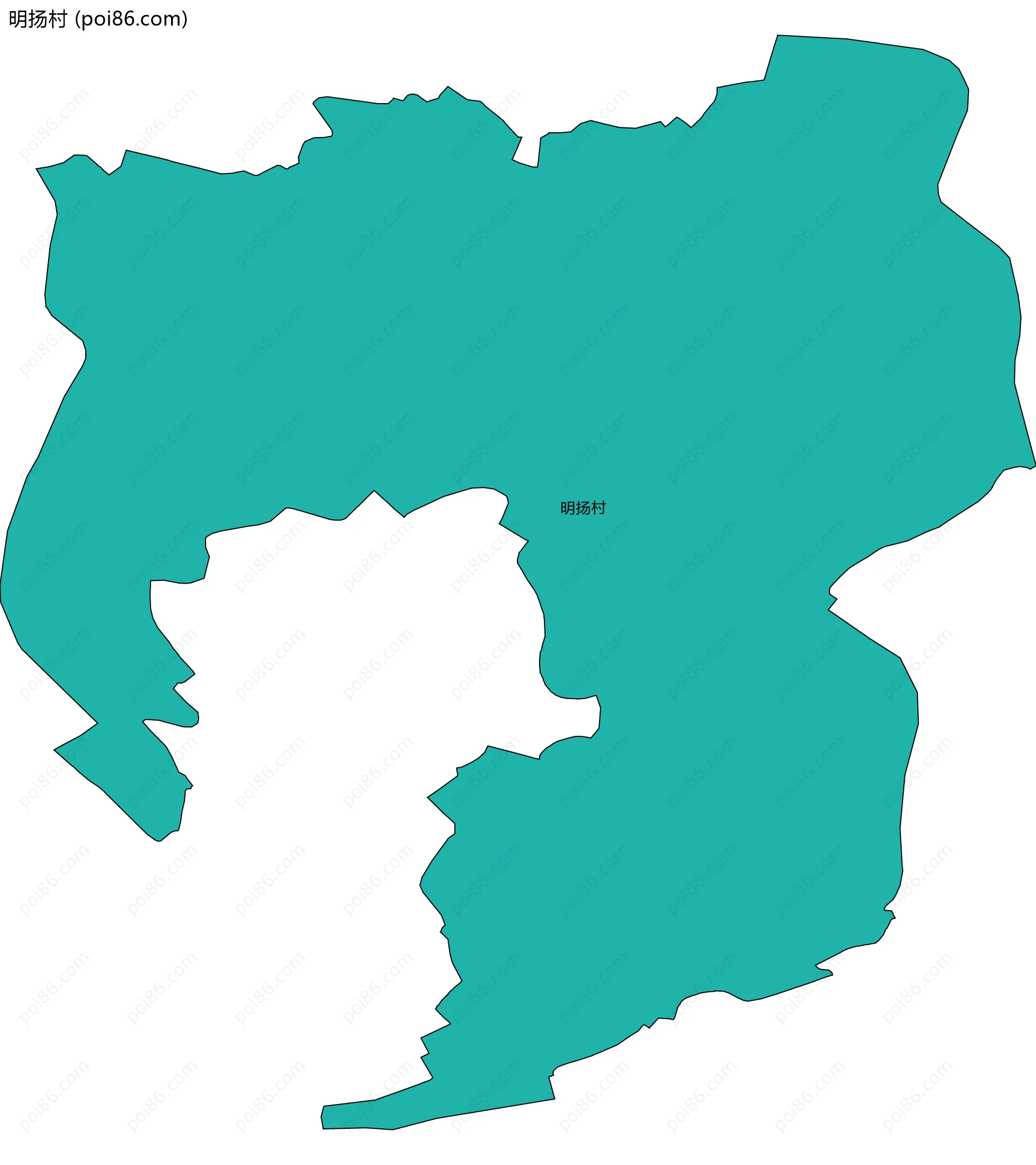 明扬村边界地图