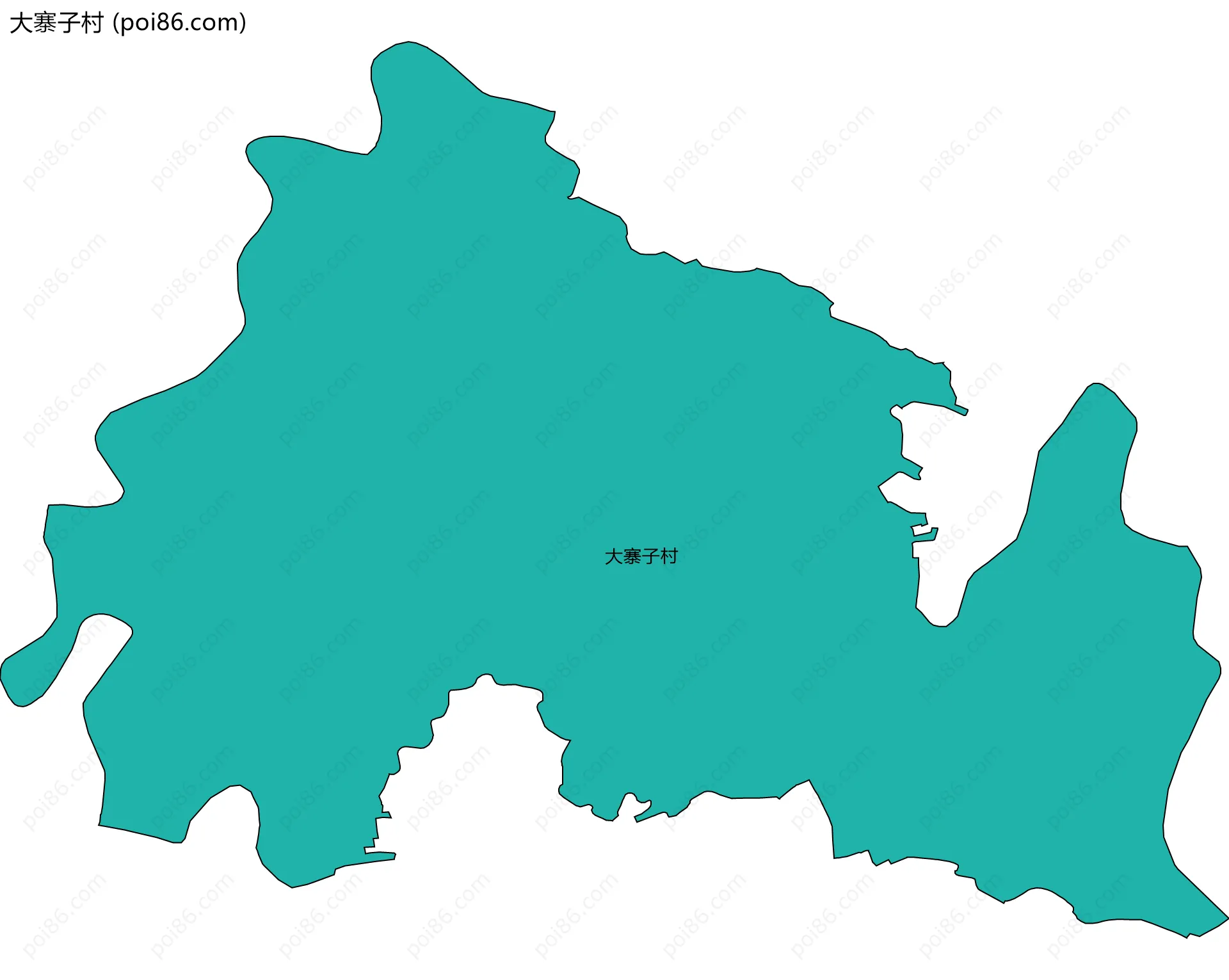 大寨子村边界地图