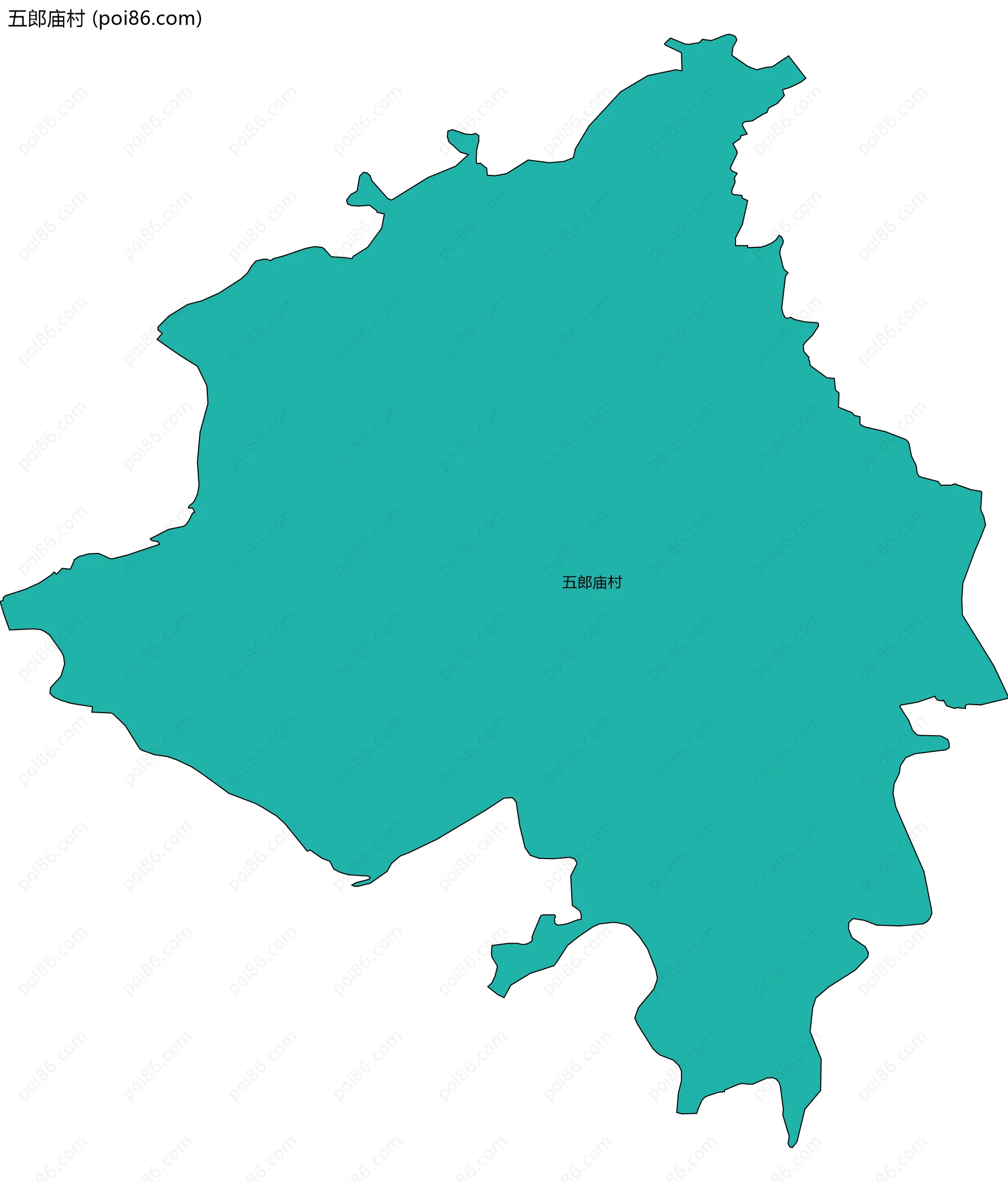 五郎庙村边界地图