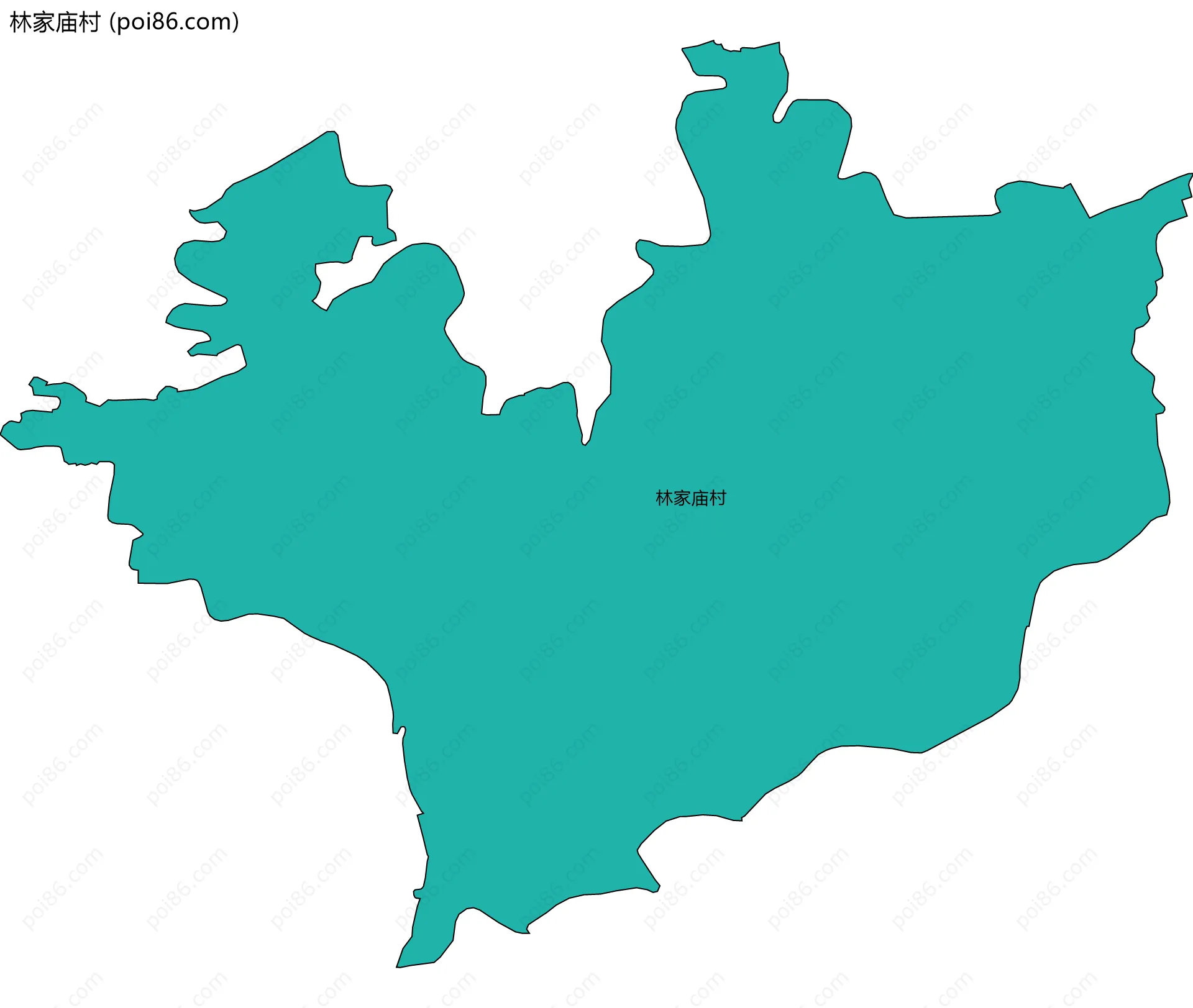 林家庙村边界地图