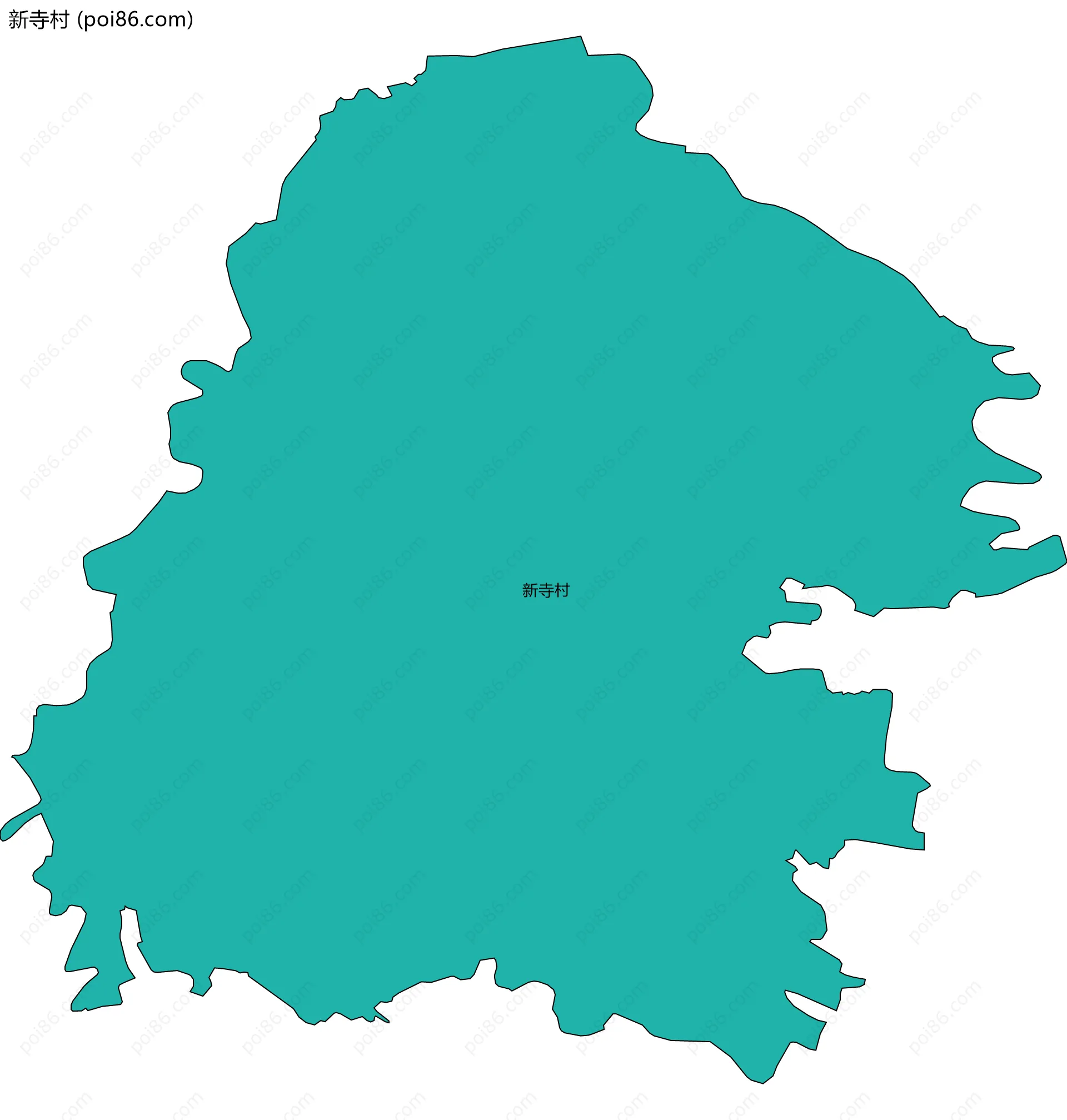 新寺村边界地图