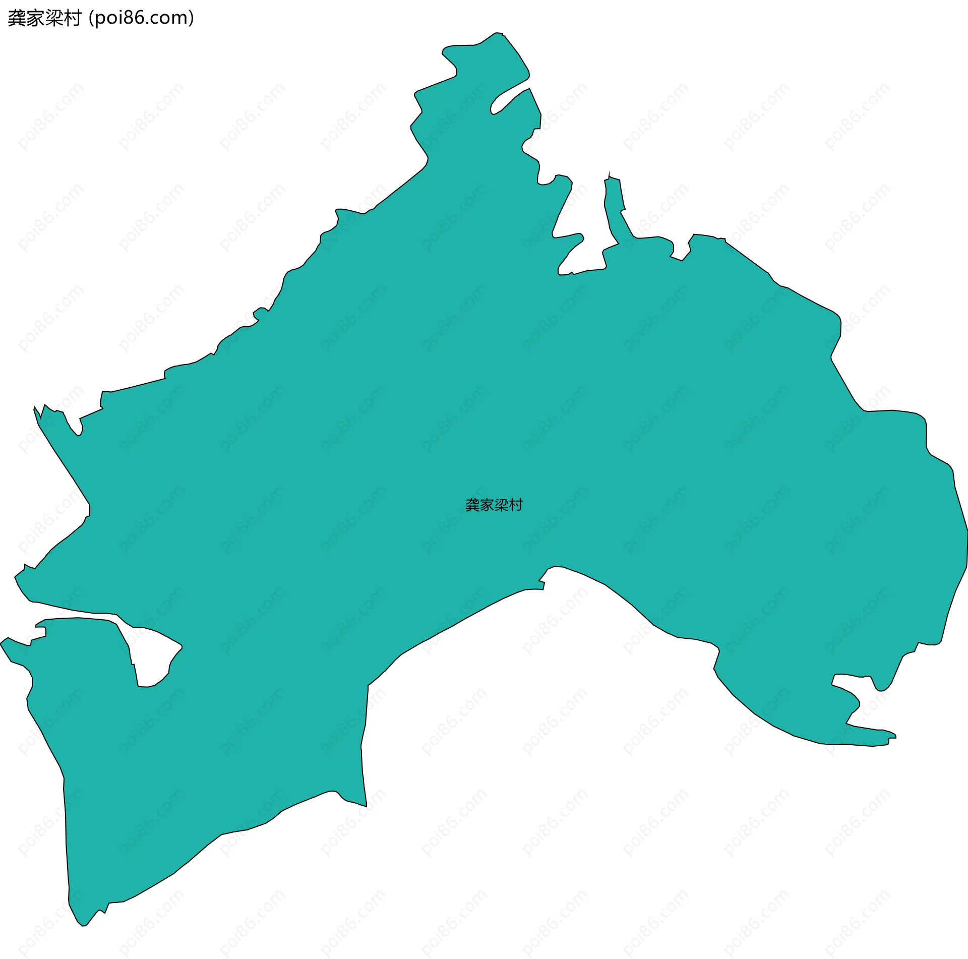 龚家梁村边界地图