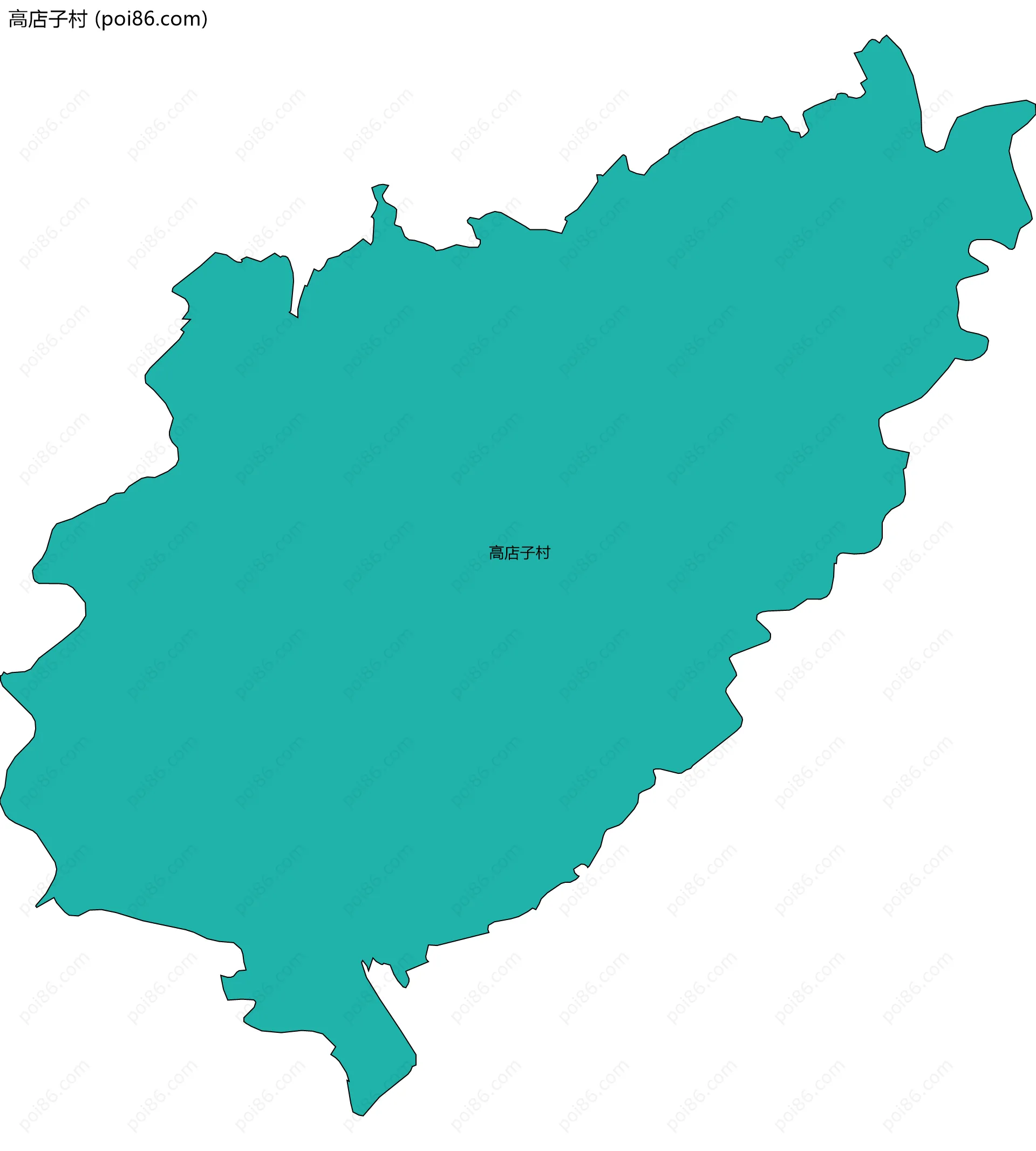 高店子村边界地图