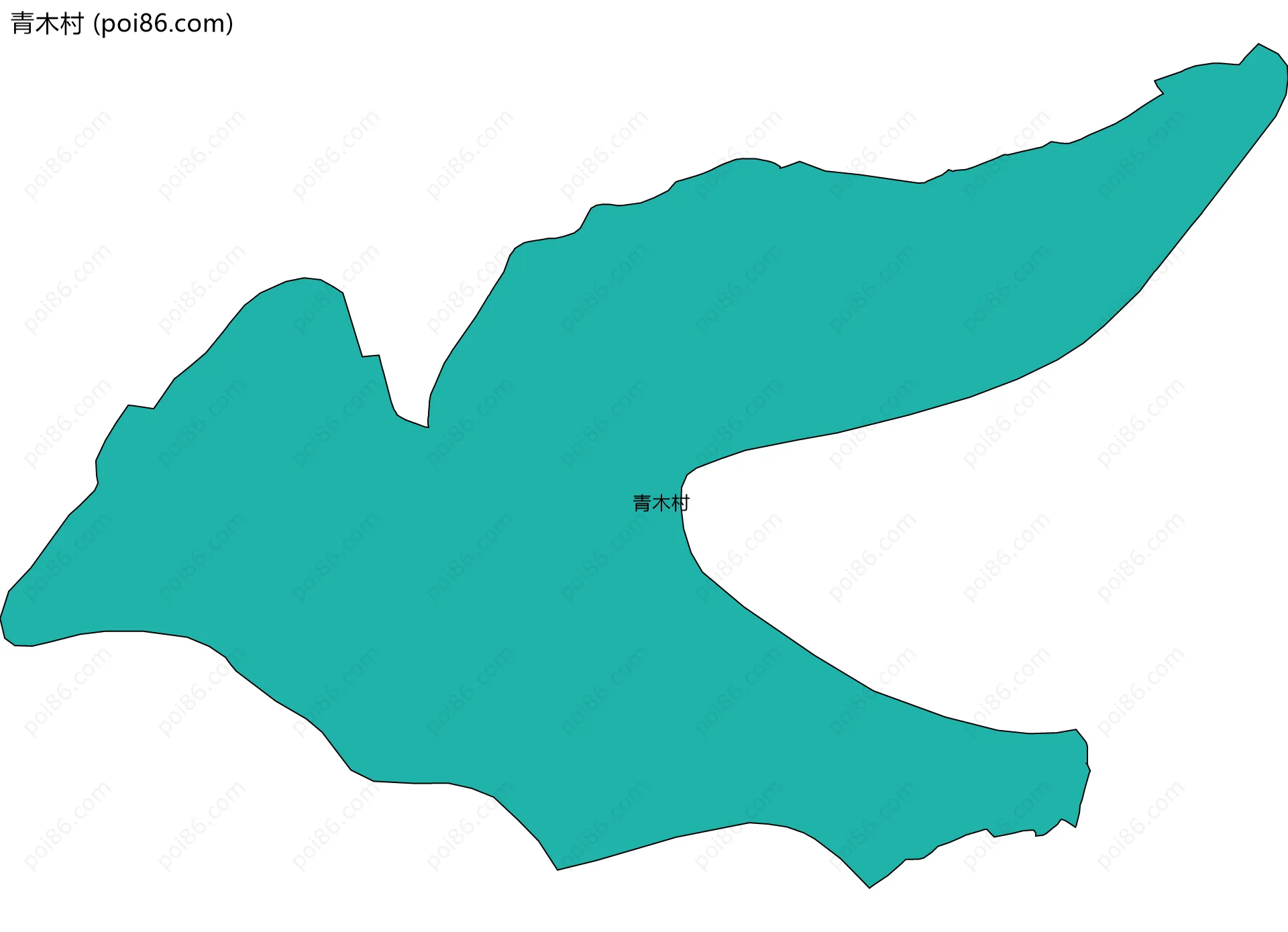 青木村边界地图