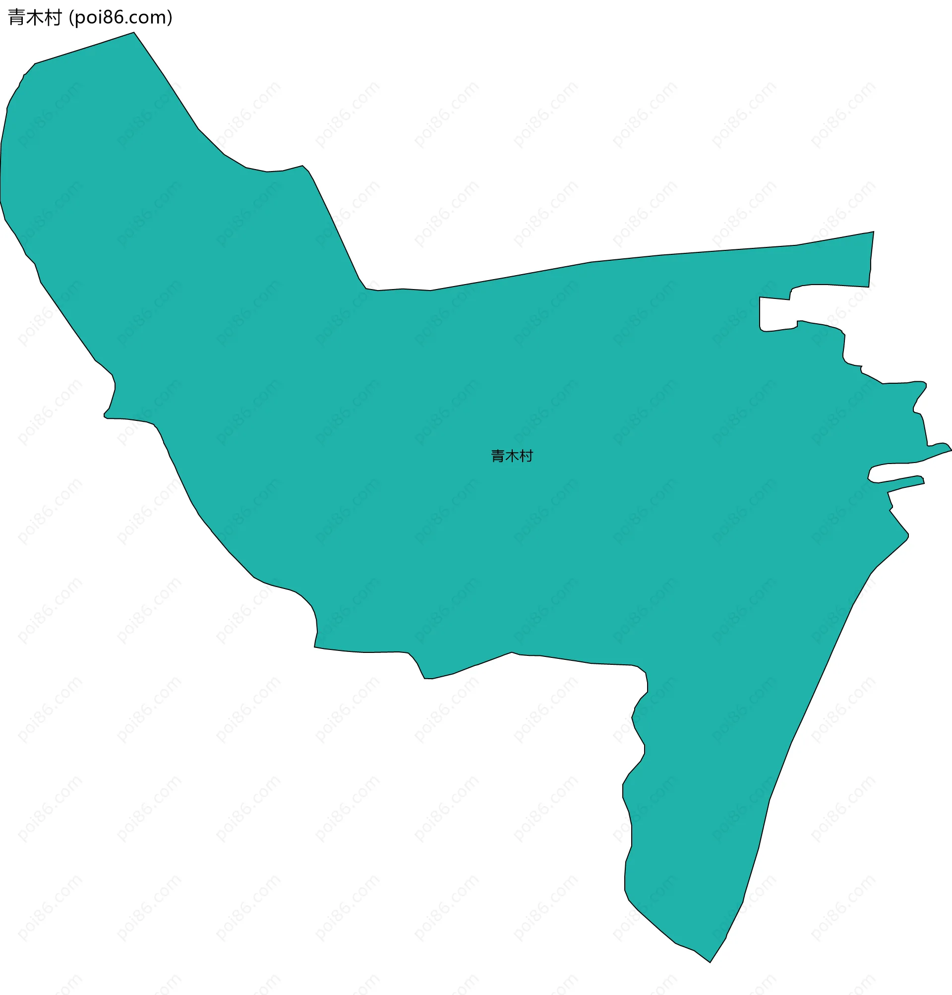 青木村边界地图